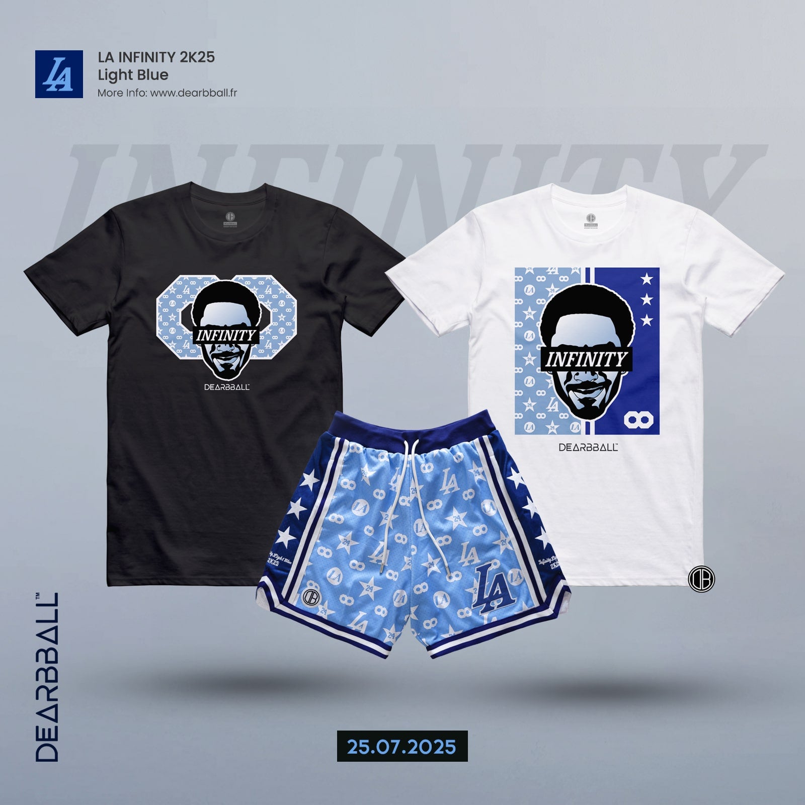 DearBBall Pack 2 T-Shirts - INFINITY Light Blue Edition
