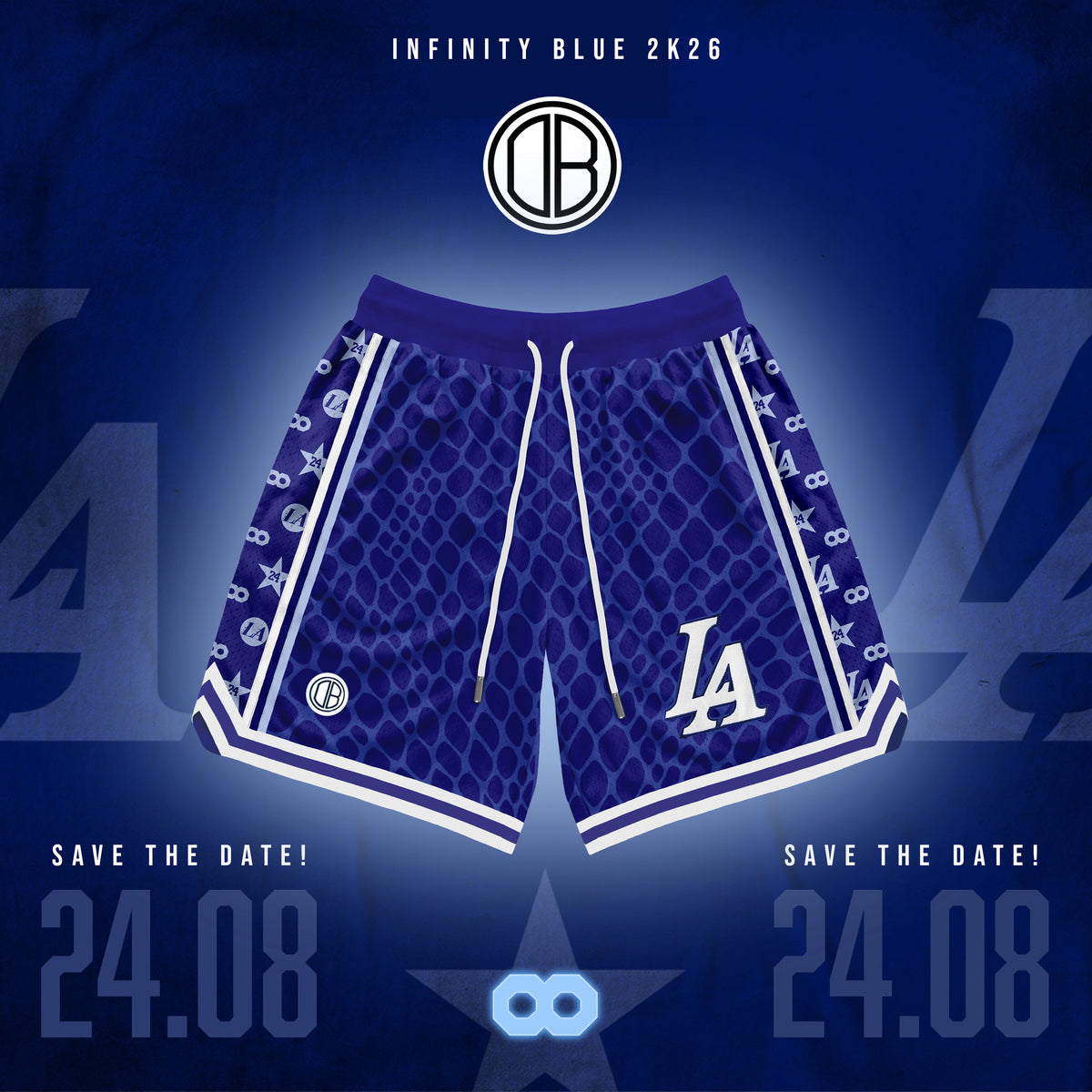 DearBBall Ensemble Short Mesh T-Shirt Premium - INFINITY BLUE Words Matter Edition
