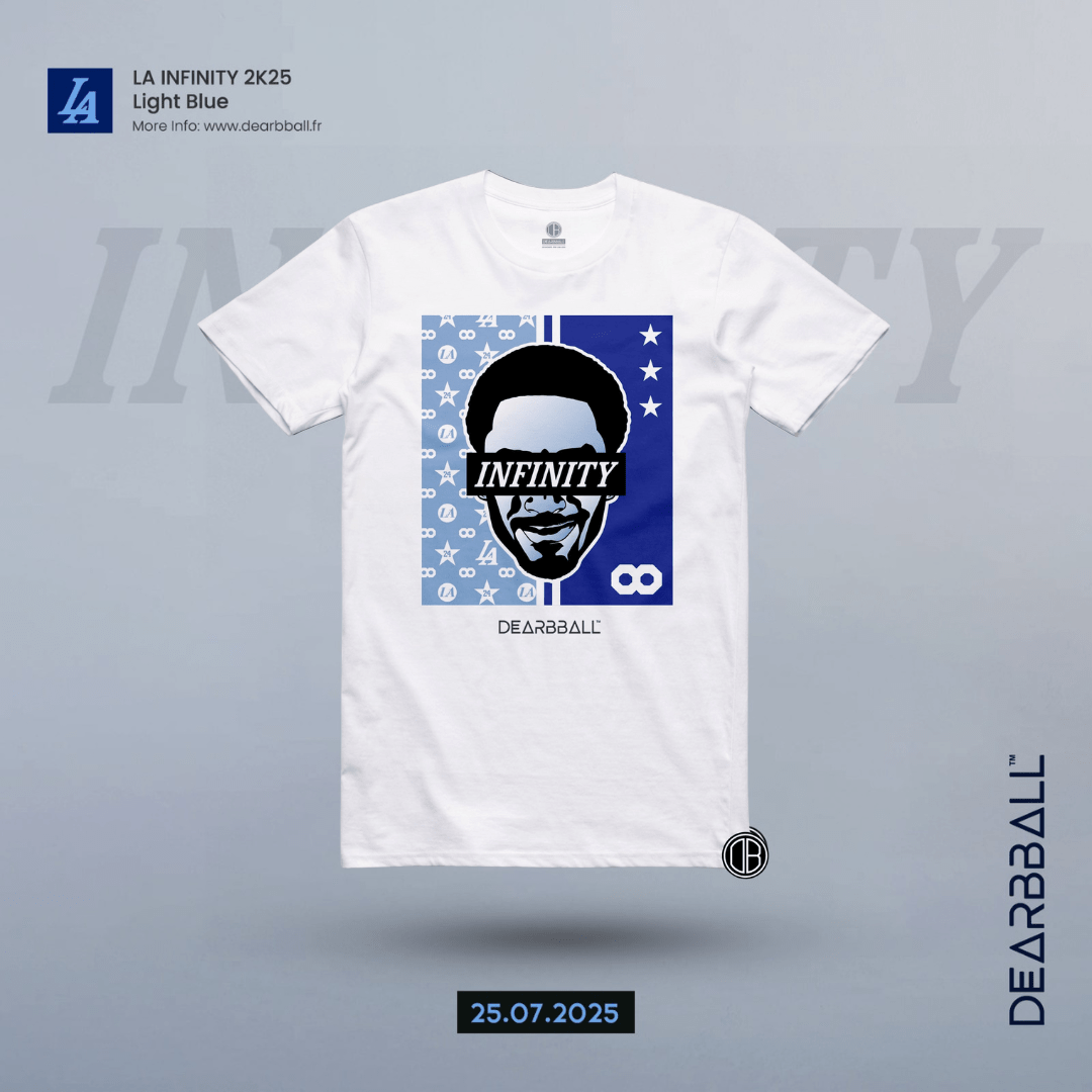 DearBBall T-Shirt - INFINITY Square Light Blue Edition