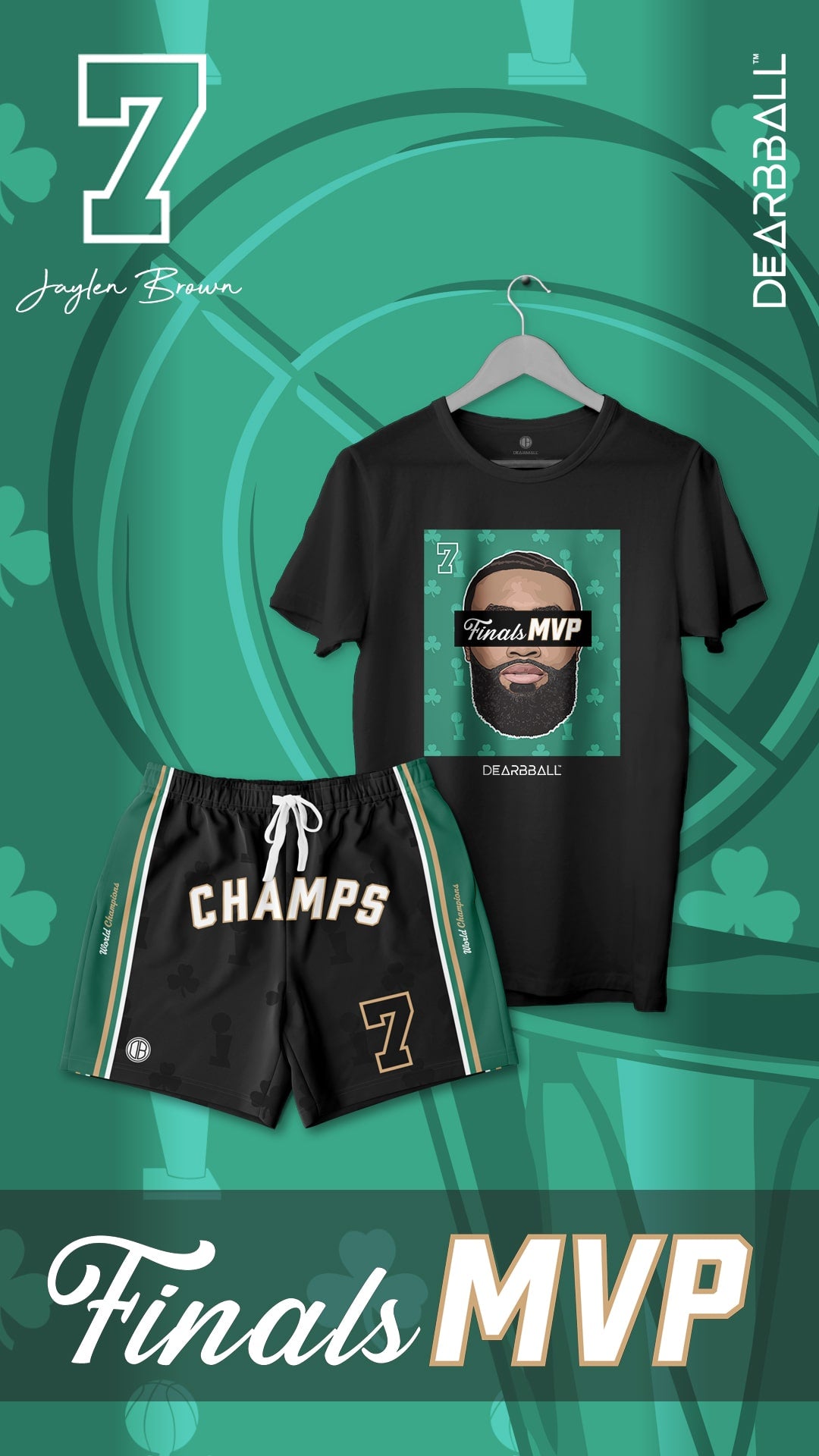 DearBBall Short T-Shirt Set - JB CHAMPS MVP 2024 Black Edition