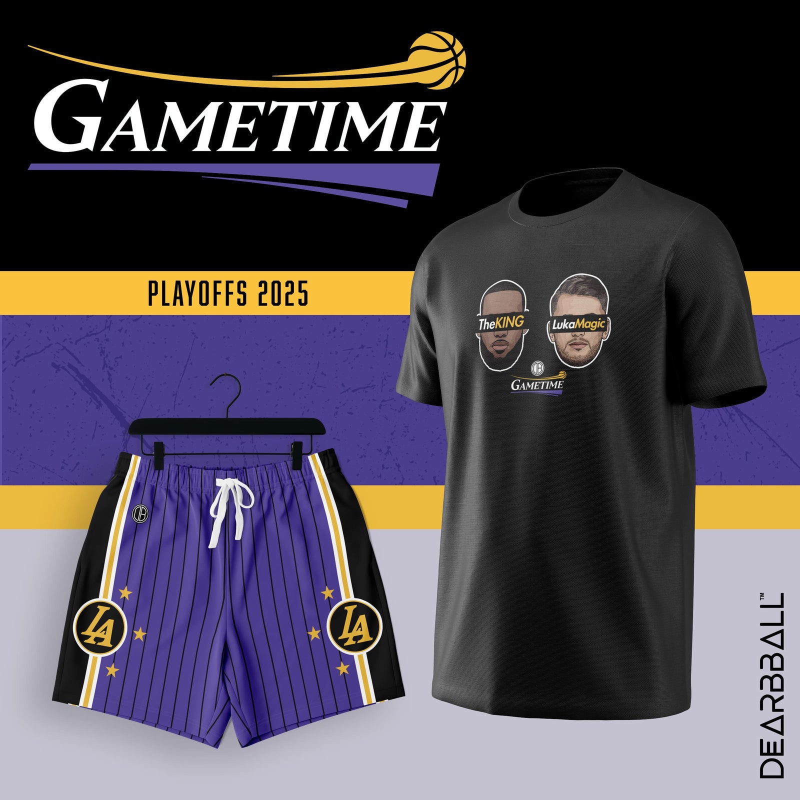 T-Shirt DearBBall - Duo TheKING & LukaMagic Edizione GAMETIME