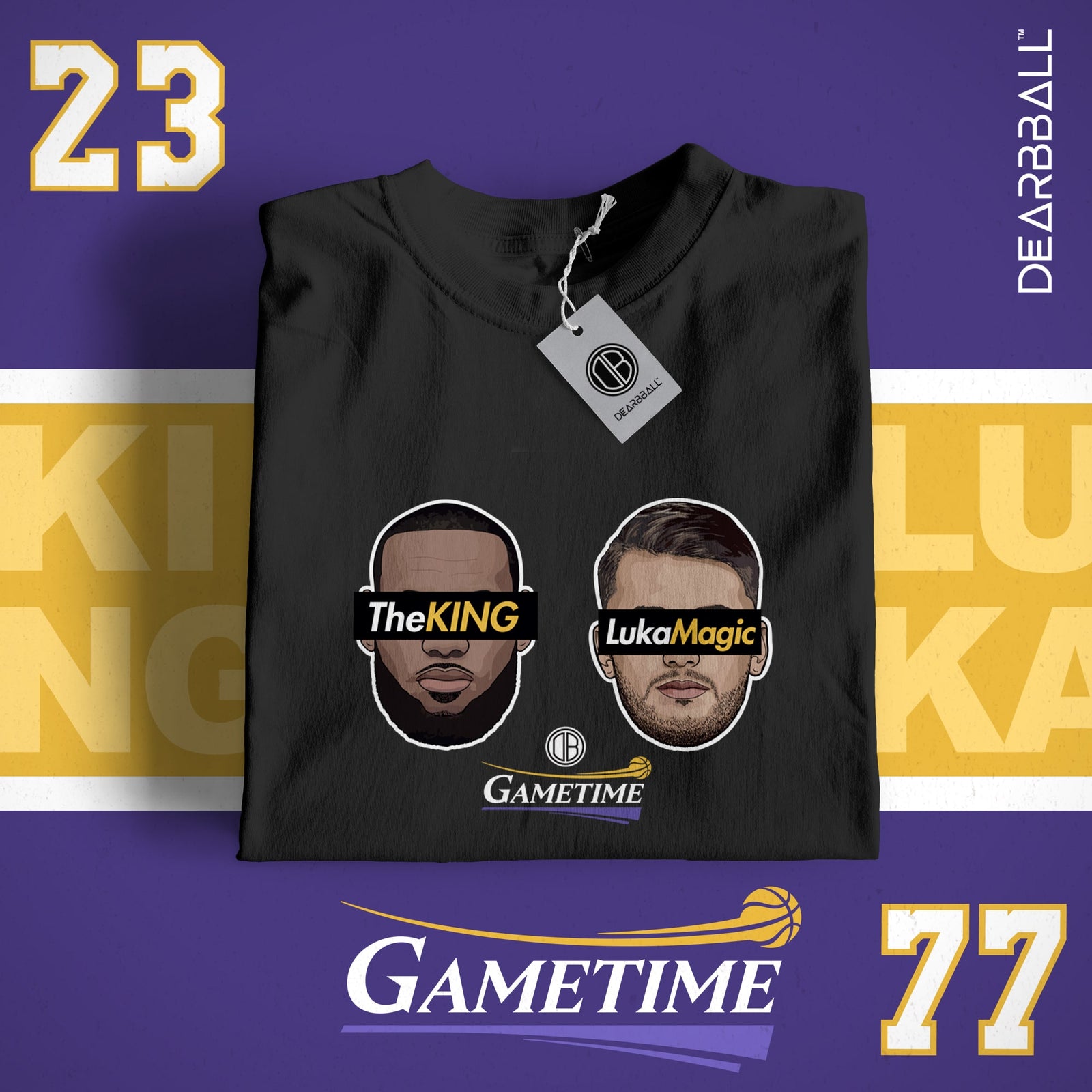 T-Shirt DearBBall - Duo TheKING & LukaMagic Edizione GAMETIME