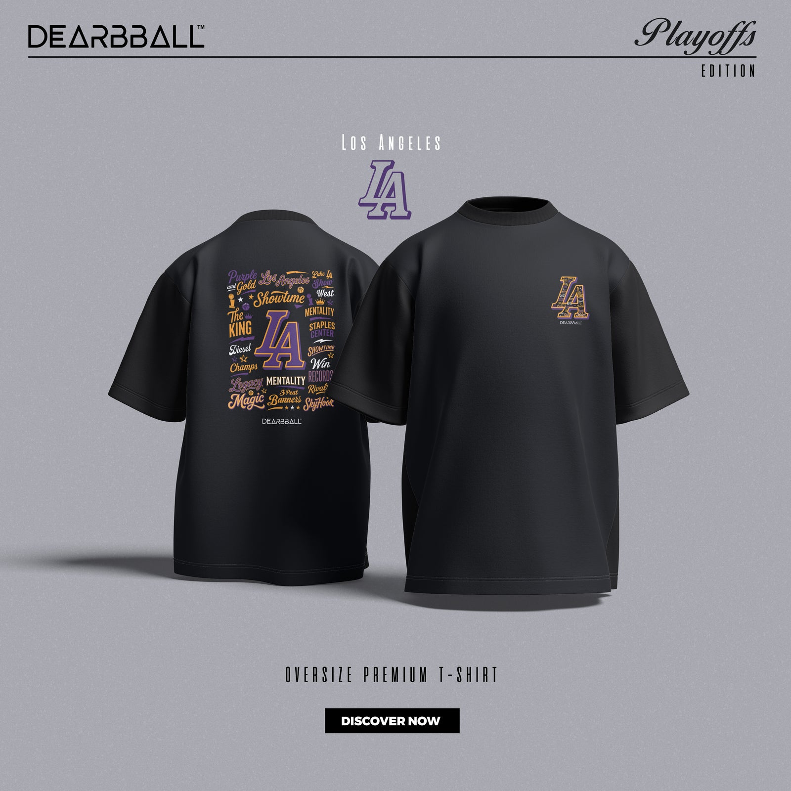 DearBBall T-skjorte Oversized Premium - LOS ANGELES Words Matter-utgave