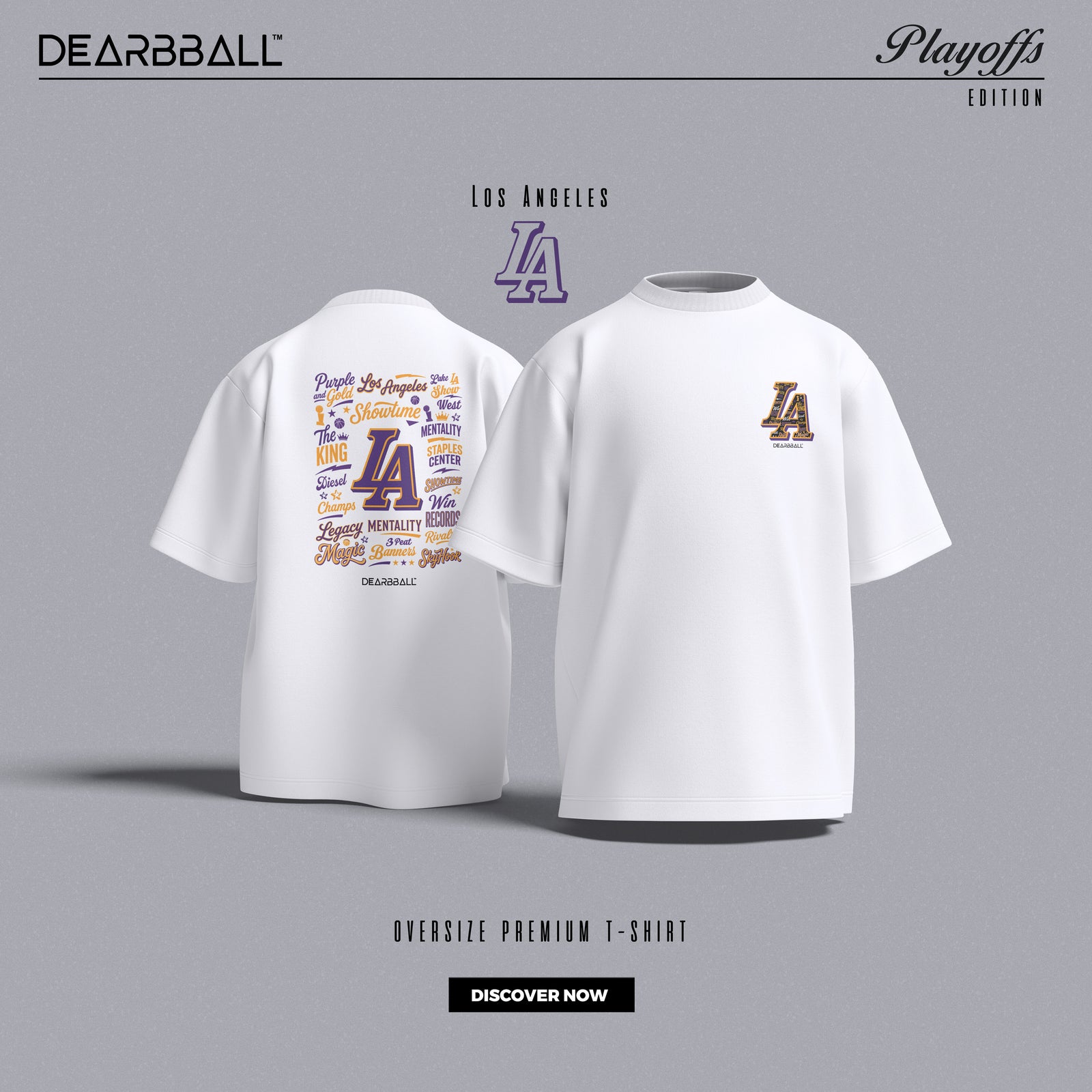 DearBBall T-skjorte Oversized Premium - LOS ANGELES Words Matter-utgave