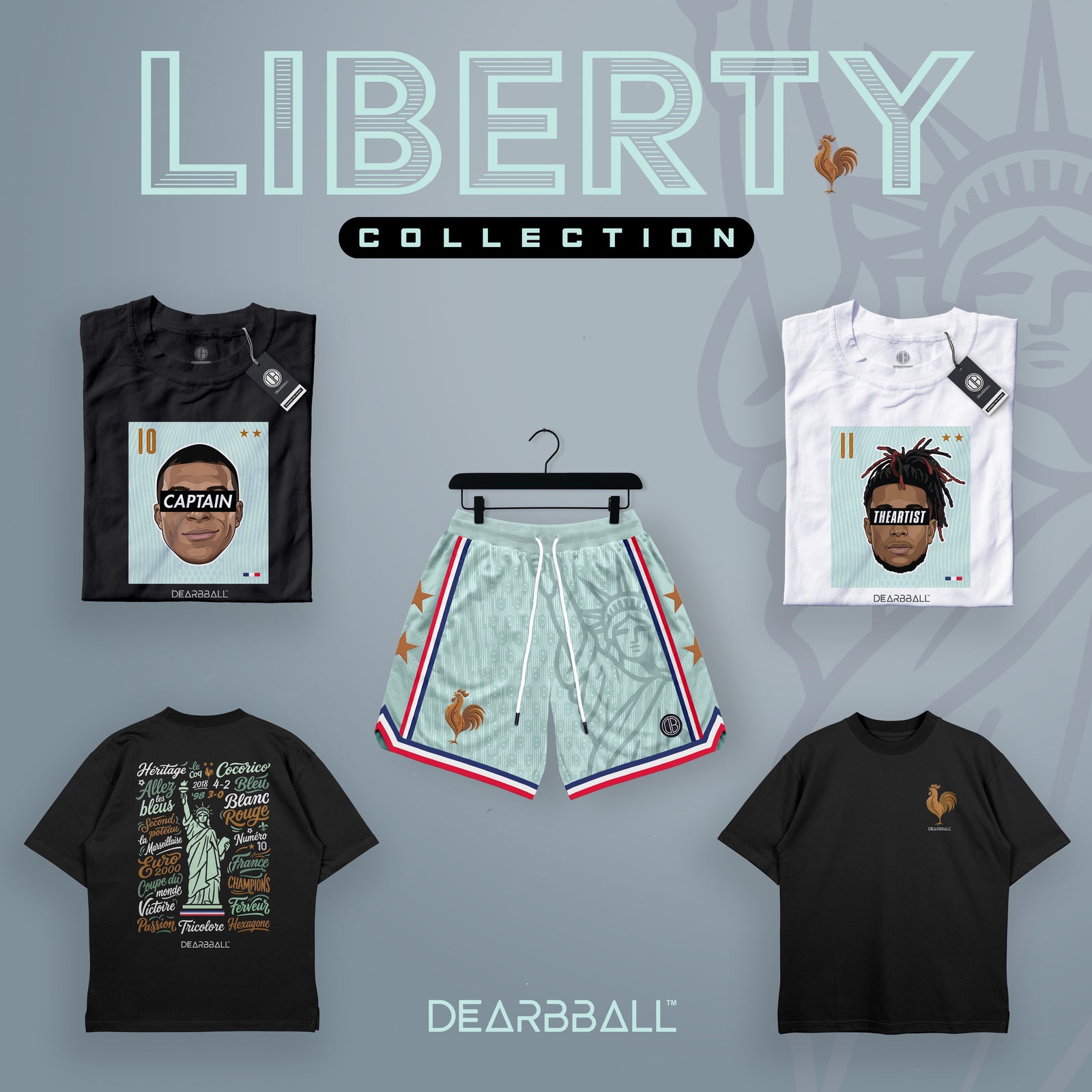 DearBBall T-Shirt Oversized Premium - FRANCE LIBERTY Words Matter Edition