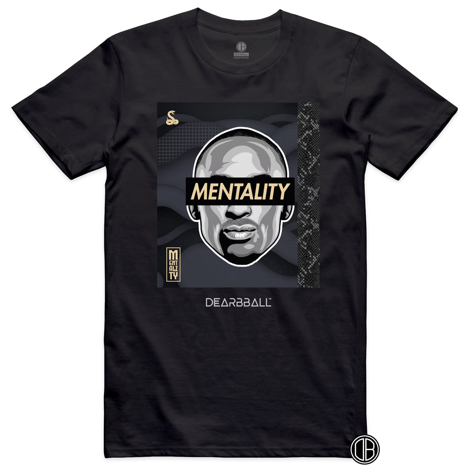 DearBBall T-skjorte - MENTALITY Svart & Gull Luksusutgave