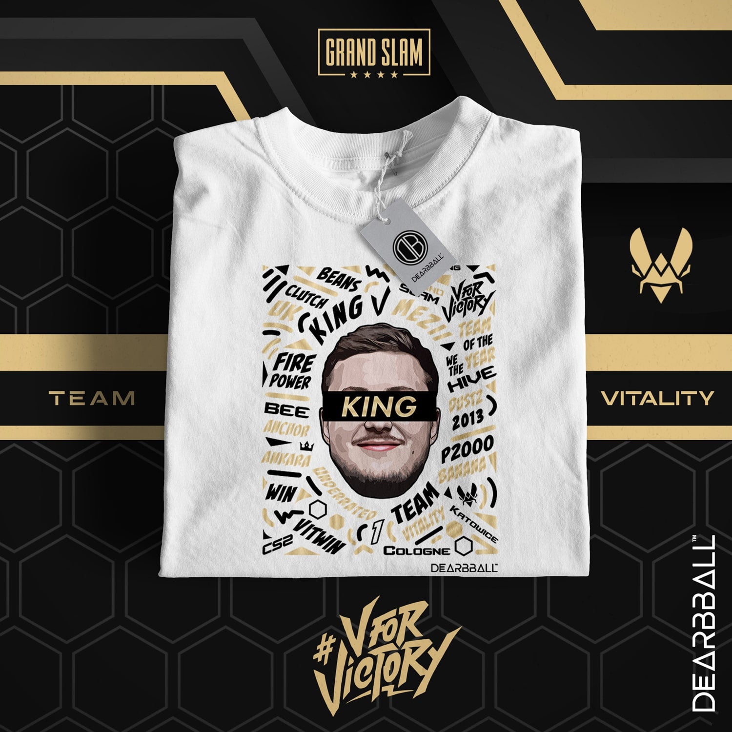 Pack 5 T-Shirts - Campeões do Vitality Grand Slam