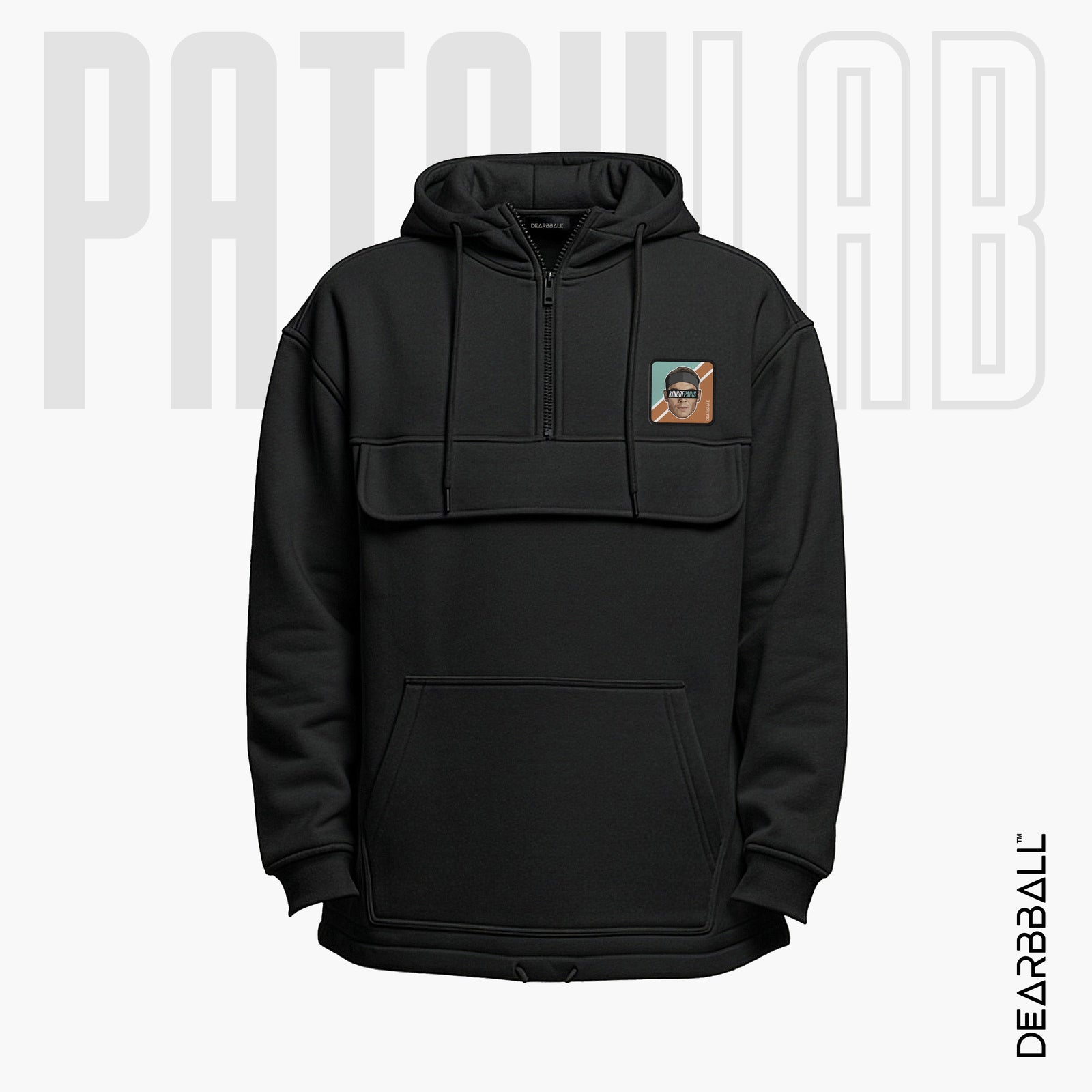 Hettegenser 3/4 Glidelås PatchLab