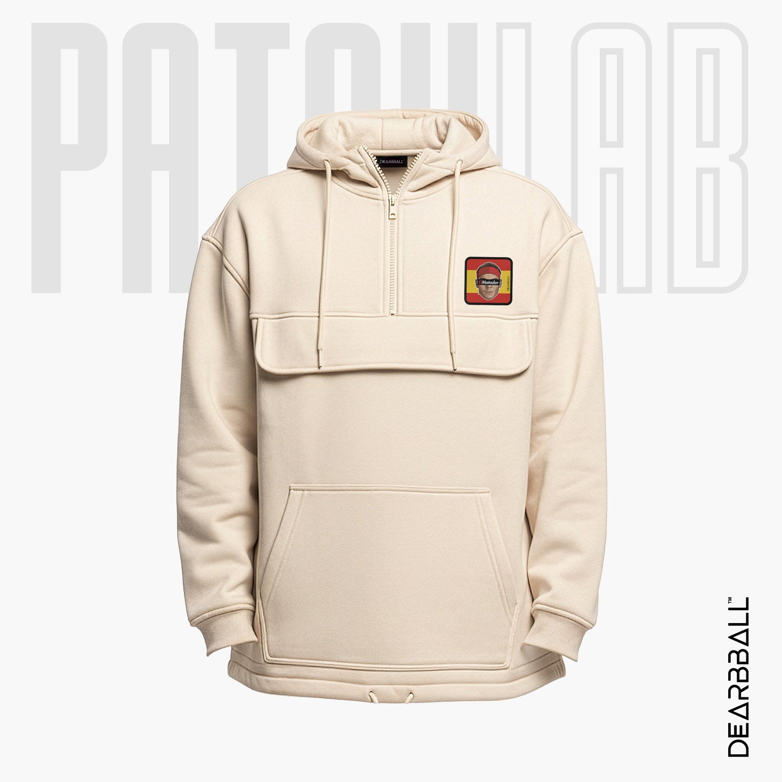 Hettegenser 3/4 Glidelås PatchLab