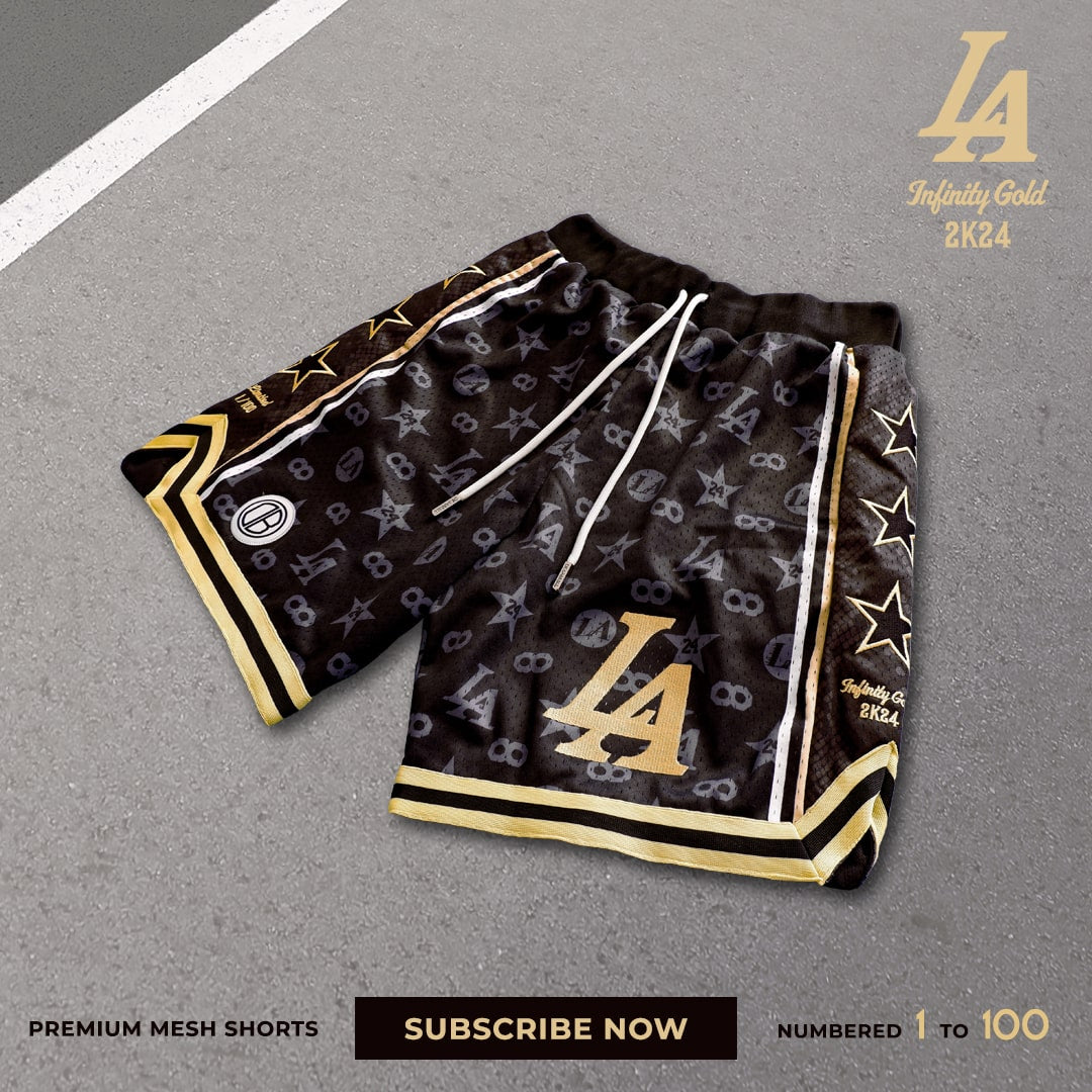 DBB PREMIUM MESH SHORTS - LOS ANGELES 24 8 INFINITY LIMITED EDITION ♾️