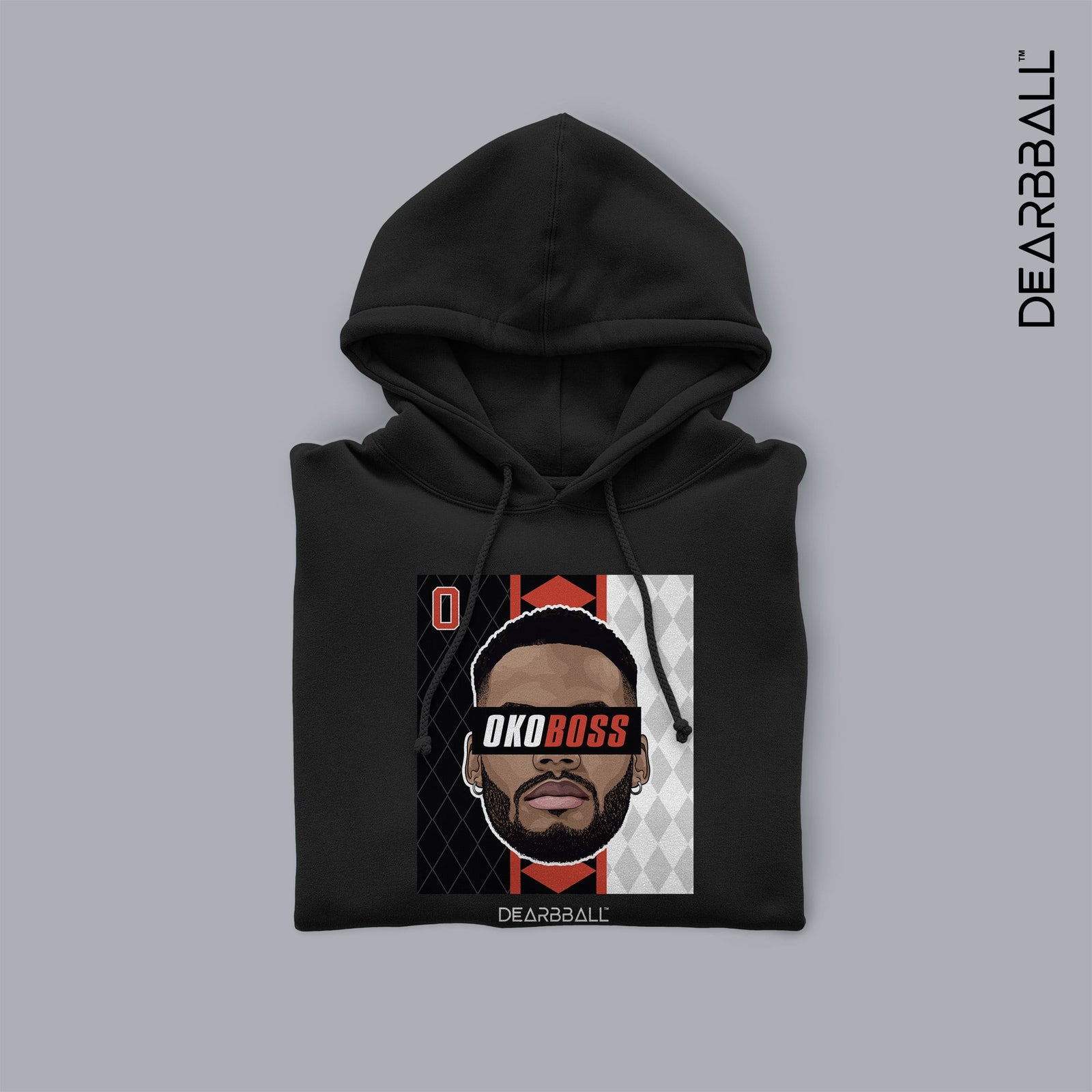 DearBBall Felpa con Cappuccio - Edizione OKOBOSS Principauté Bianca