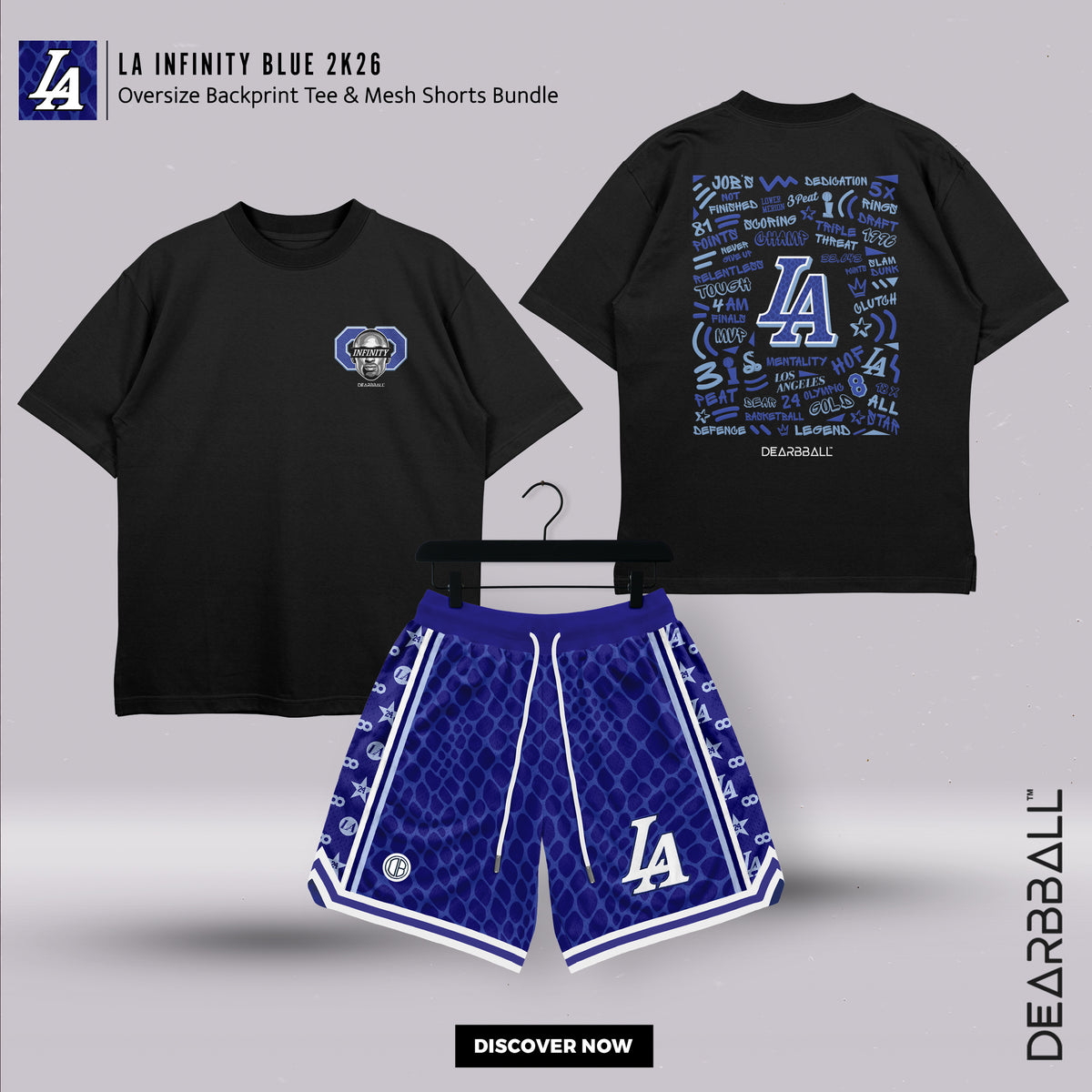 DBB SHORT MESH PREMIUM - L.A. INFINITY WEIß NUMMERIERTE LIMITIERTE EDITION