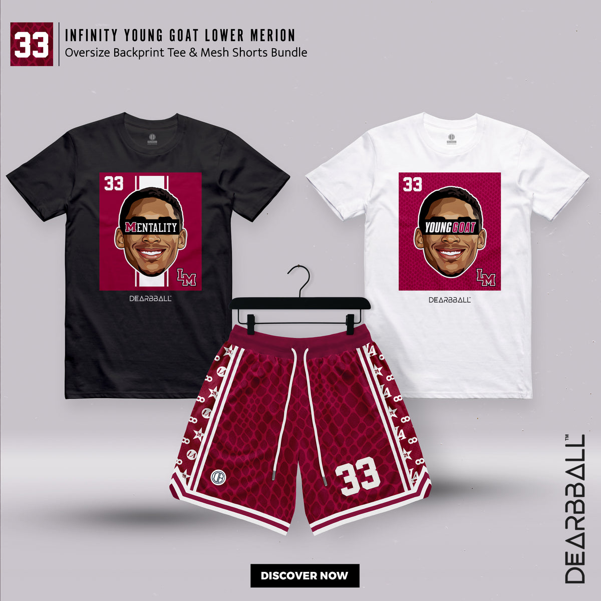 DBB PREMIUM MESH SHORTS - L.A. INFINITY WHITE NUMBERED LIMITED EDITION