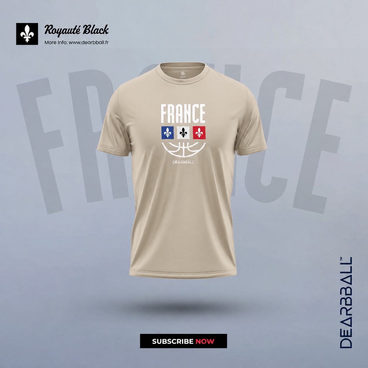 DearBBall T-Shirt - FRANCE ROYAUTÉ Black Edition