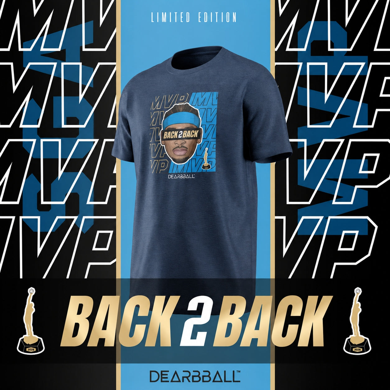 T-Shirt DearBBall - SHAI Back2Back MVP 2026 Edition