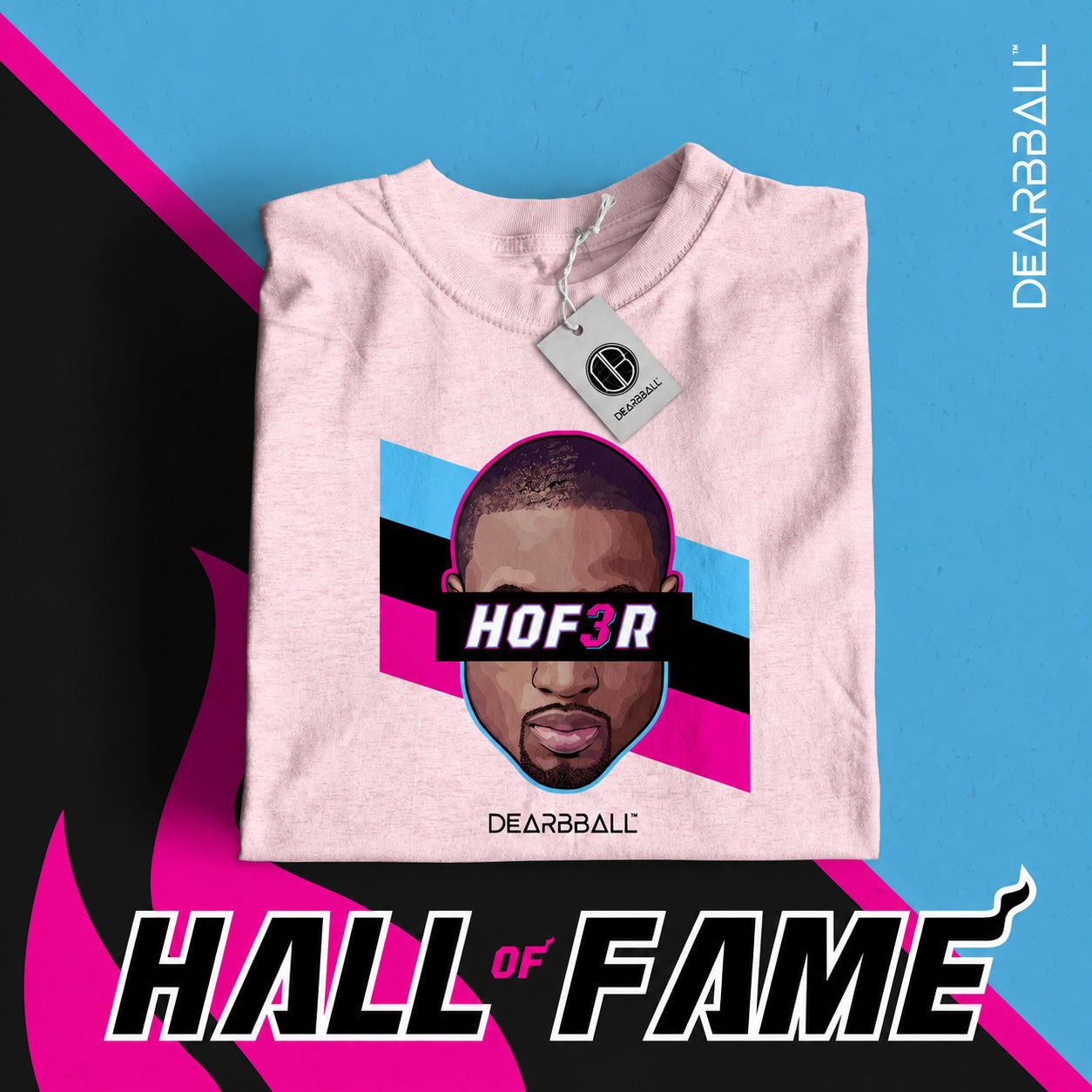 DearBBall T-Shirt - HOF3R Vice City Stripes Edition