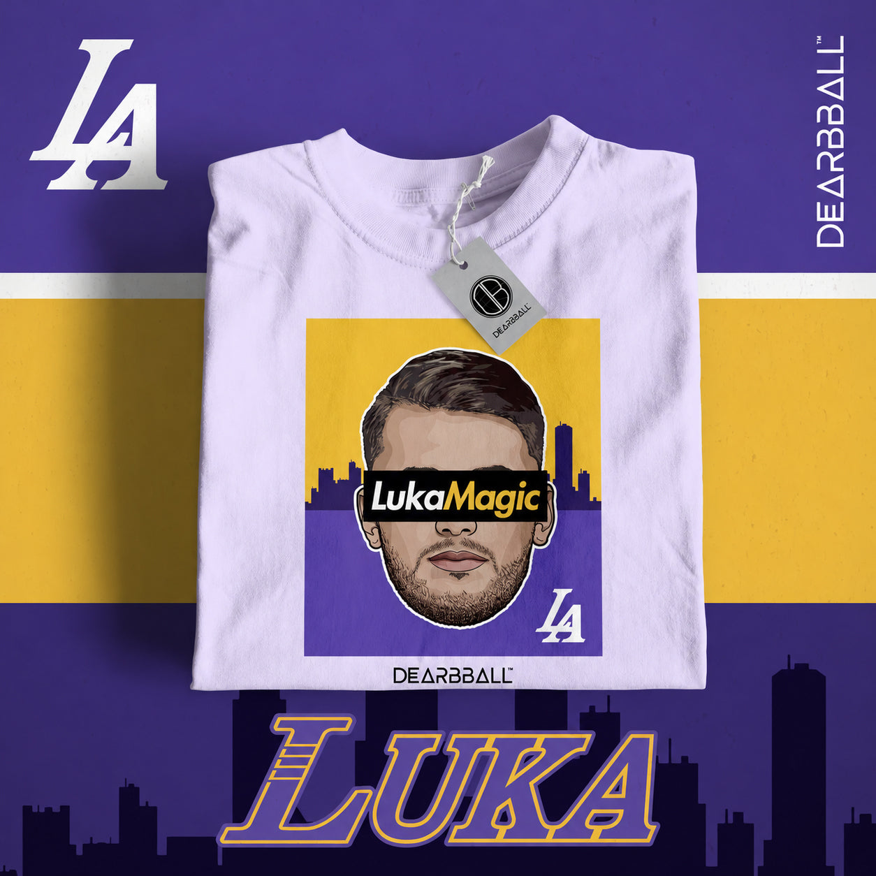 T-shirt DearBBall - Edição LukaMagic LA Skyline