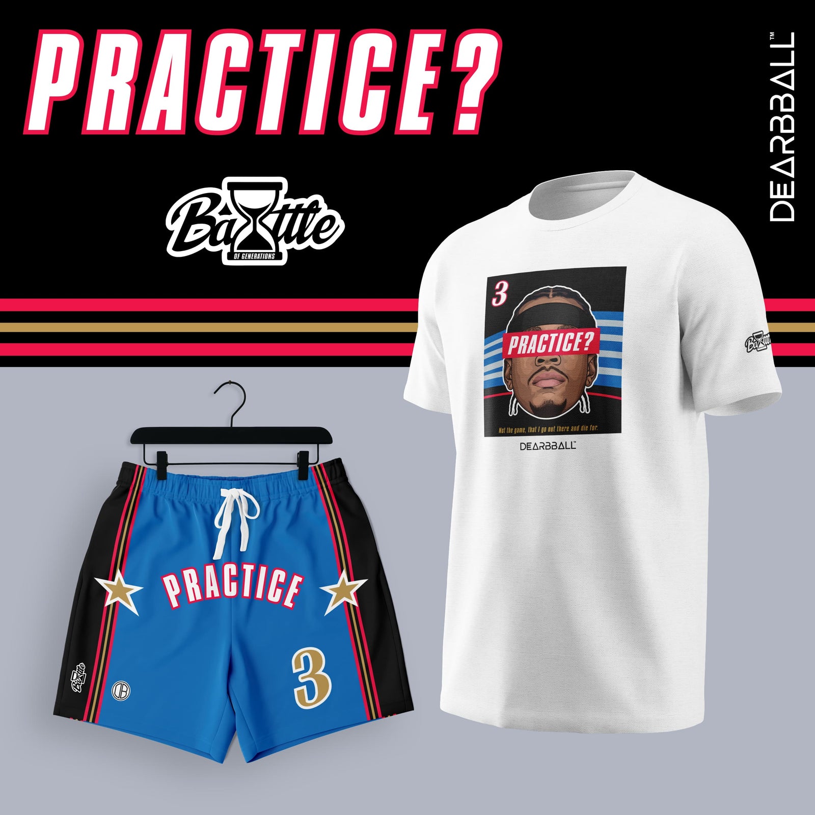 Conjunto DearBBall Short e T-Shirt - Edição Premium PRACTISE BOG