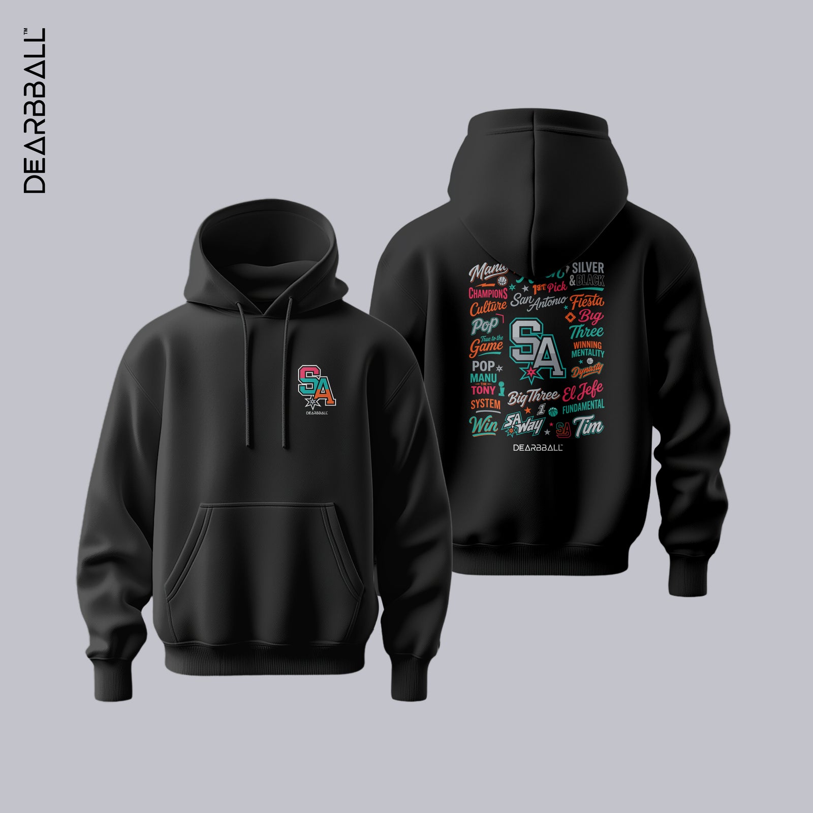 DearBBall Hoodie Premium - SAN ANTONIO Fiesta Words Matter Edition
