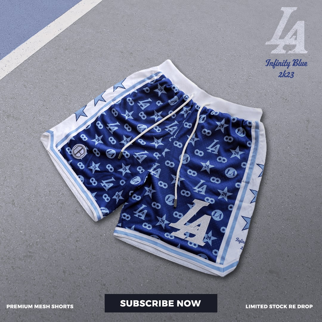 DBB PREMIUM MESH SHORTS - LOS ANGELES 24 8 INFINITY LIMITED EDITION ♾️