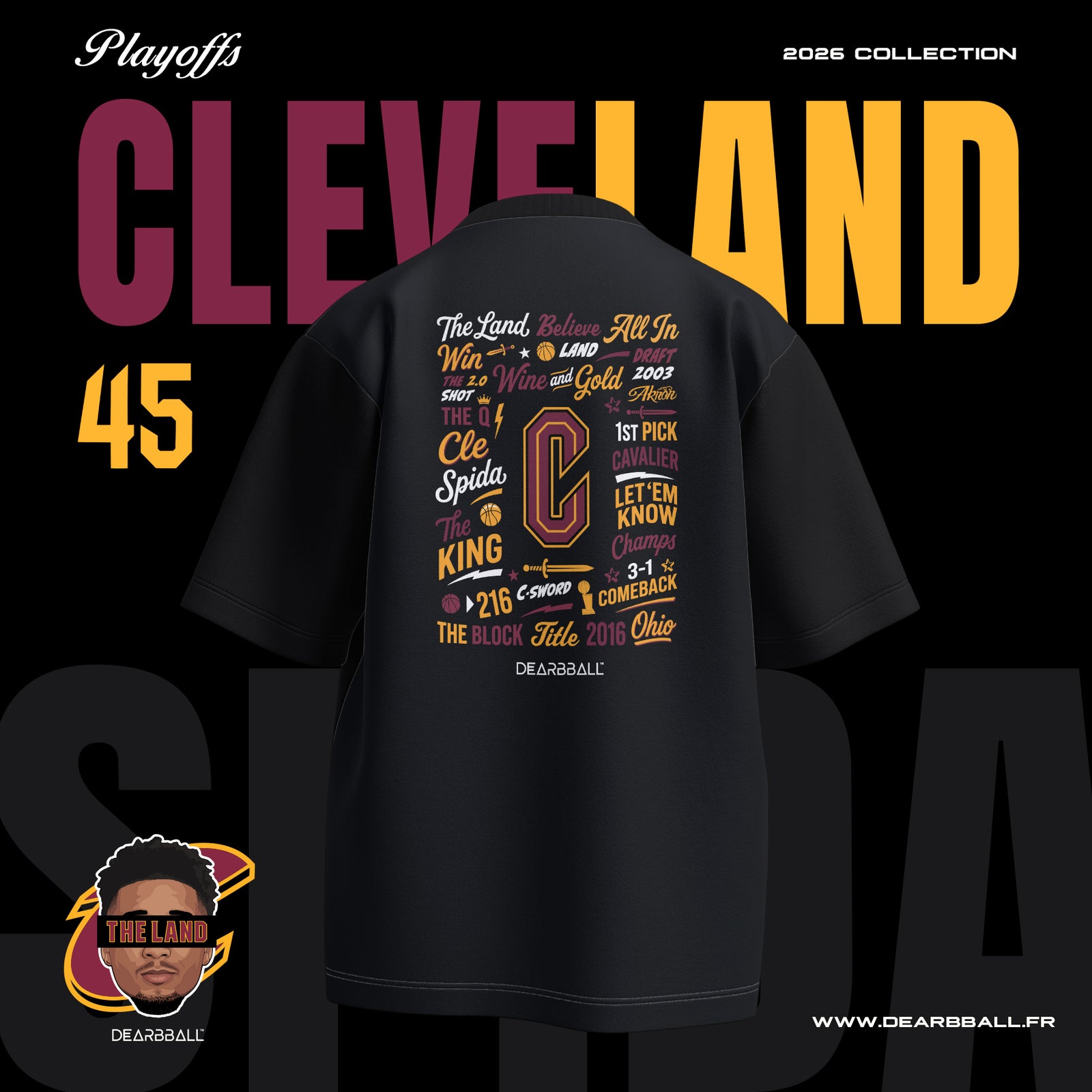 DearBBall T-Shirt Oversized Premium - SPIDA The Land Words Matter Edition