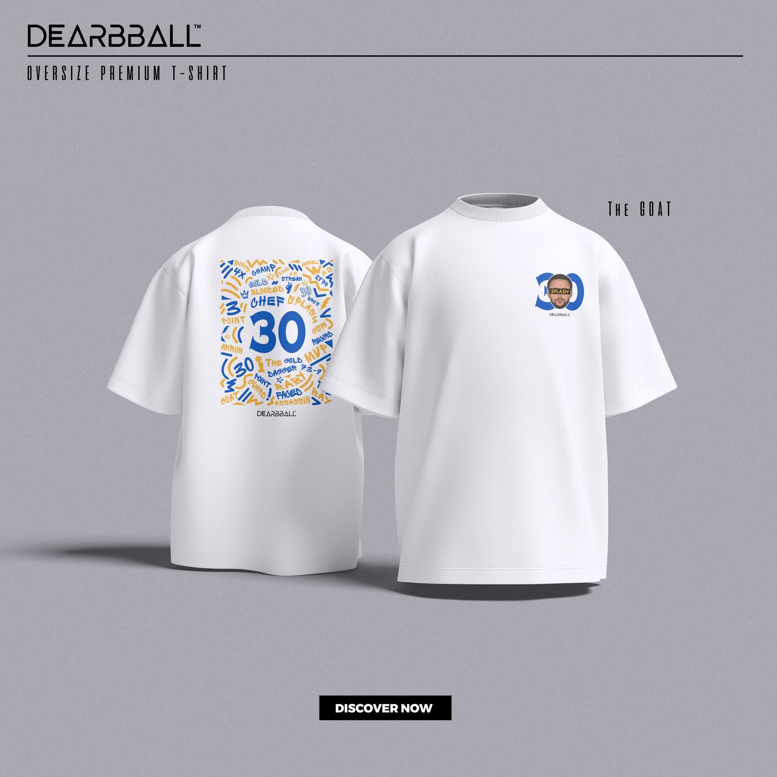 DearBBall Oversized Premium T-skjorte - Splash 30 Words Matter Edition