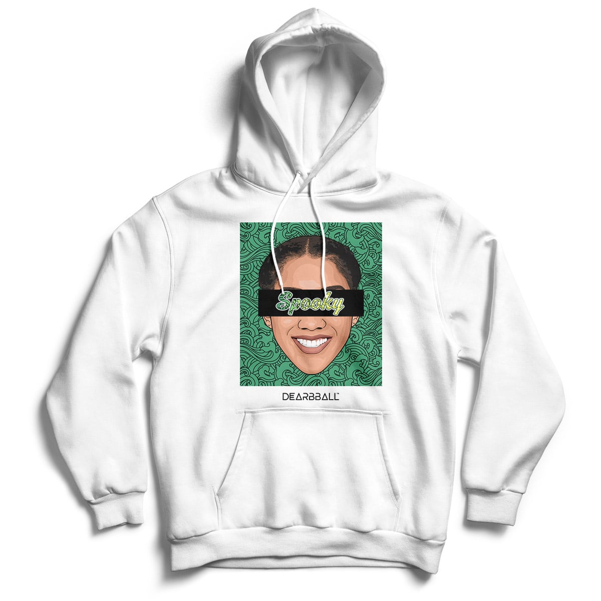 DearBBall Hoodie - Spooky Wave Tattoos Green Edition