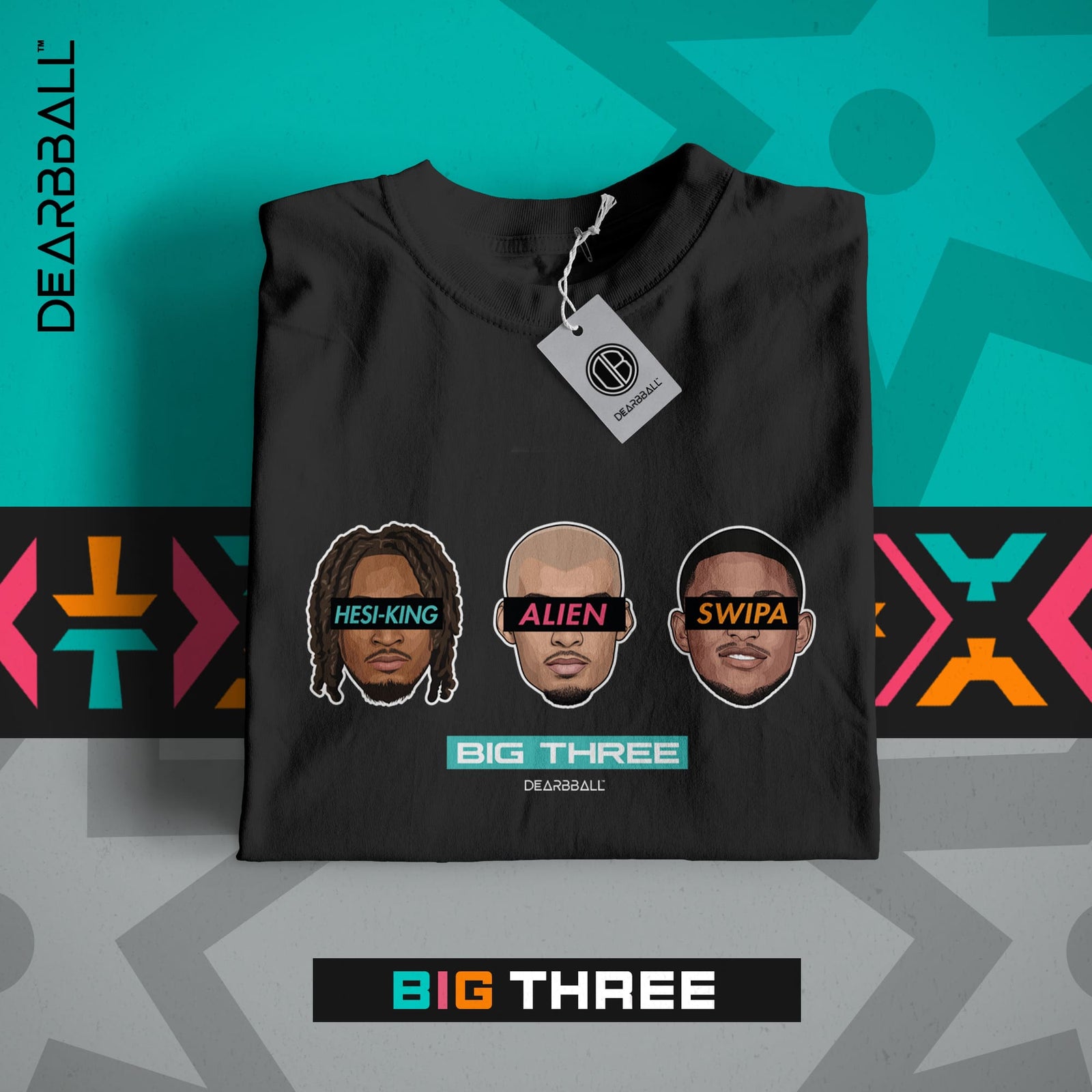 T-shirt DearBBall - Edição BIG THREE San Antonio