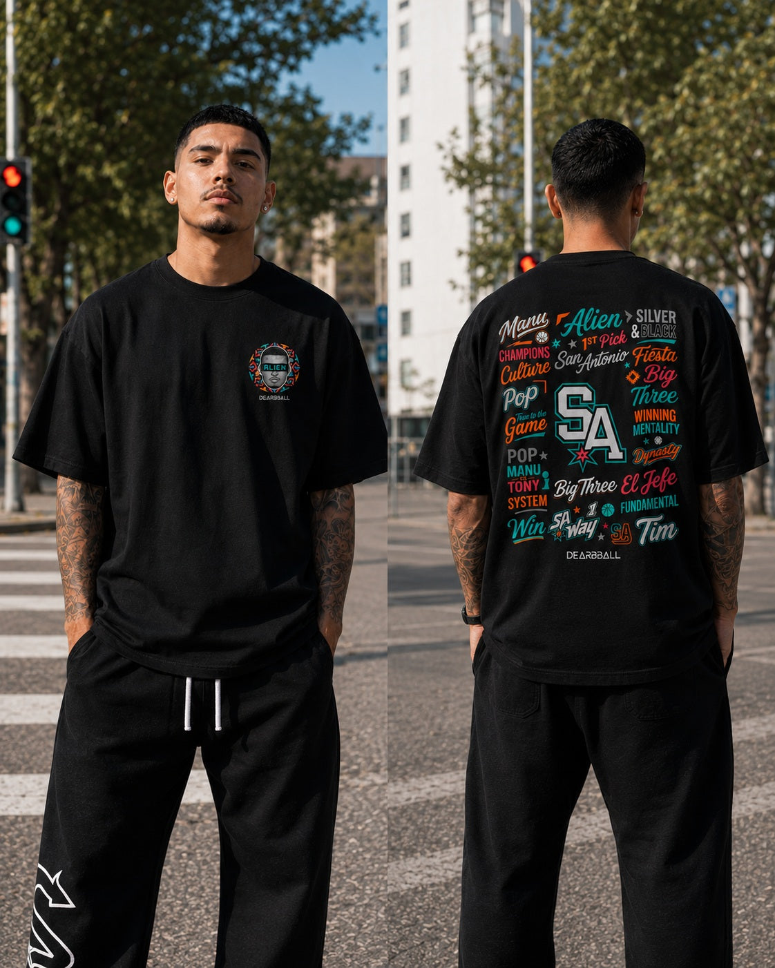 DearBBall T-Shirt Oversized Premium - ALIEN San Antonio Words Matter Edition