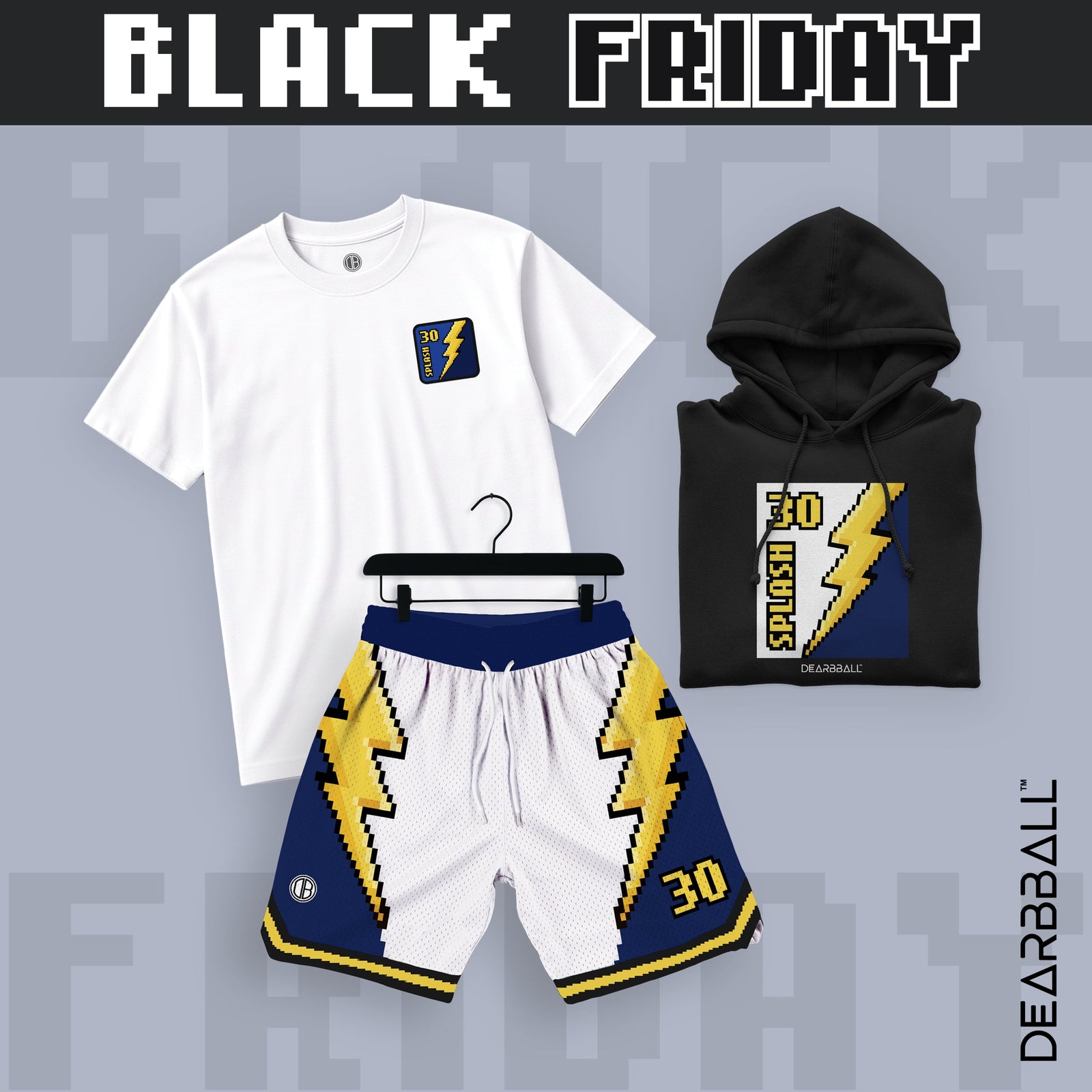 DBB SHORT MESH PREMIUM - SPLASH 8BIT PIXEL WEIßE LIMITIERTE EDITION