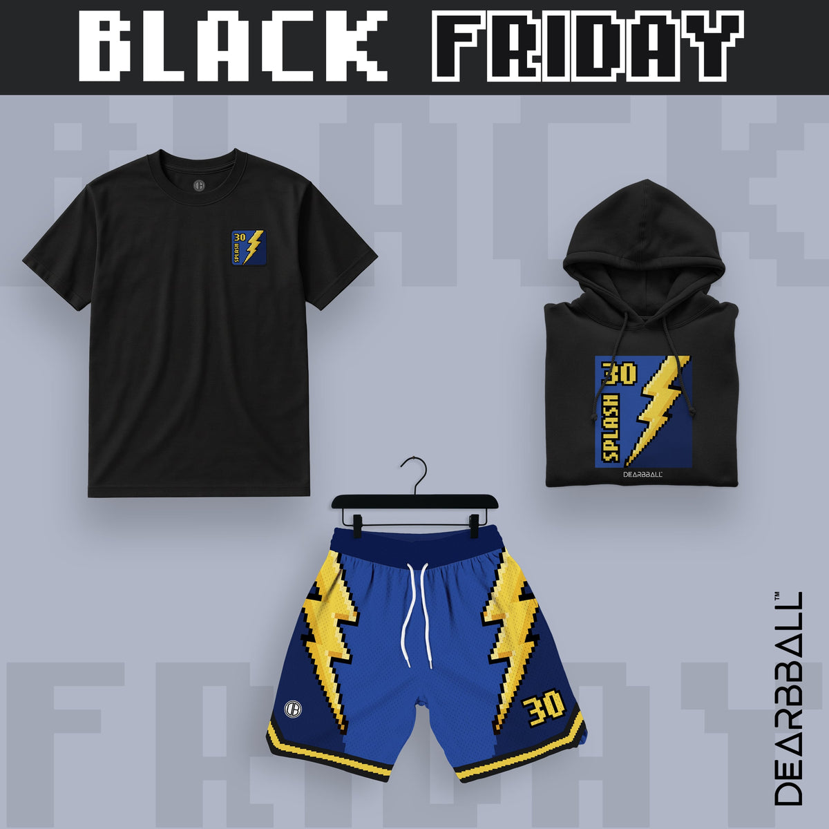 DBB SHORT MESH PREMIUM - SPLASH 8BIT PIXEL BLUE EDITION LIMITÉE