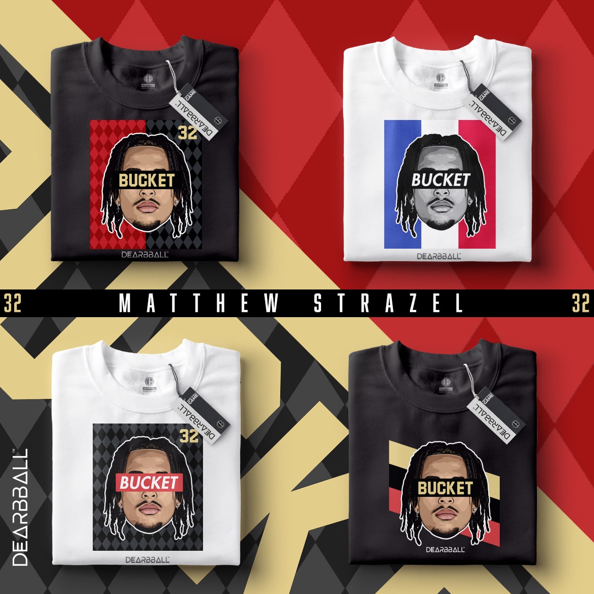 DearBBall T-skjorte - BUCKET Stripes-utgave