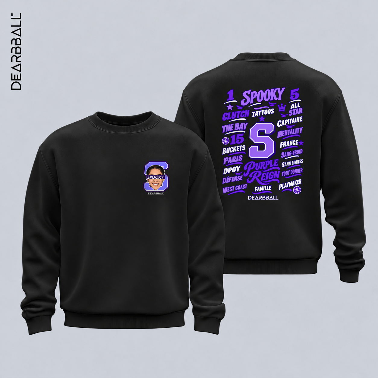 DearBBall Sweat Premium - SPOOKY Purple Words Matter Edition
