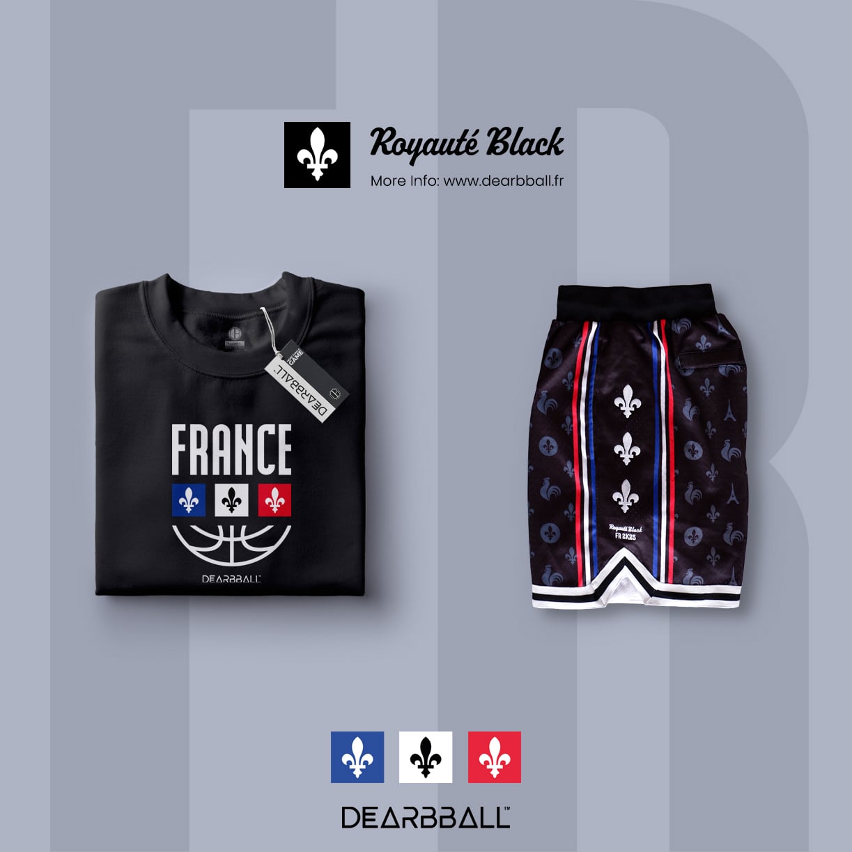 T-shirt DearBBall - Edição FRANCE ROYAUTÉ Black