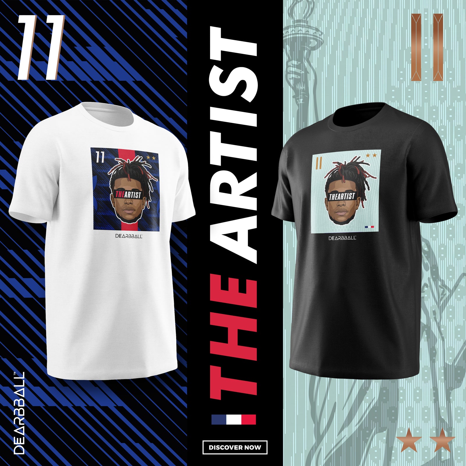 DearBBall 2 T-Shirts - CAPTAIN x TheARTIST Liberty Statue CDM Edition