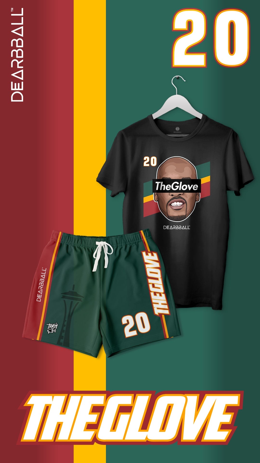 Conjunto DearBBall Camiseta y Short - Edición TheGlove Seattle Trash