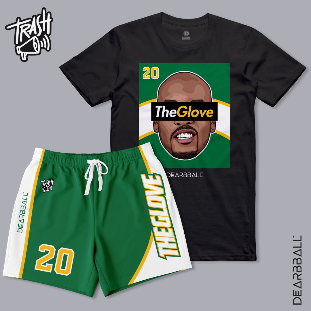 DearBBall Conjunto Calção e T-Shirt - Edição TheGlove Sonics Trash