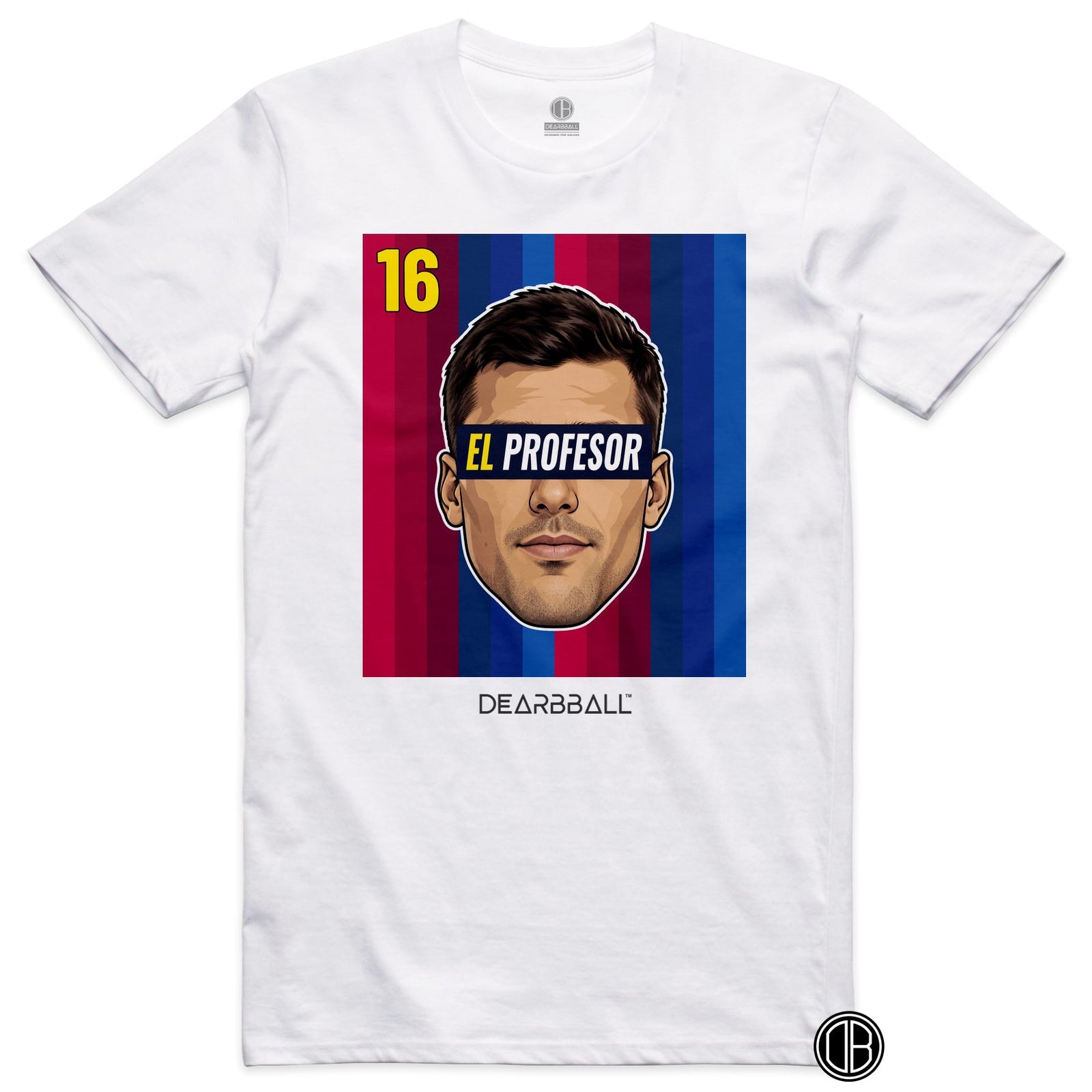 DearBBall Football – Barcelone – Rodri Barcelone – BARCA Home – T-shirt blanc