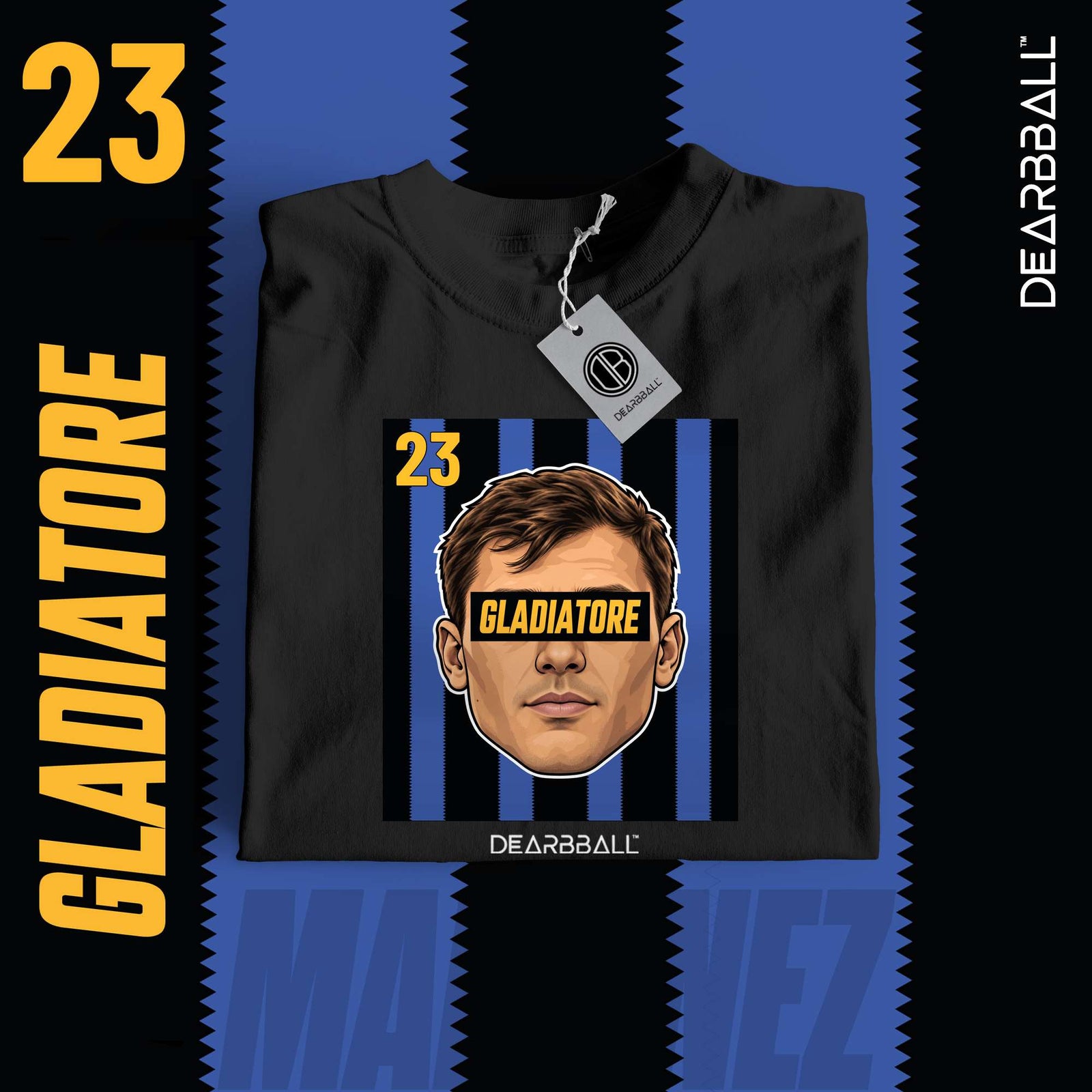 DearBBall Football – Inter Milan – Barella – GLADIATORE – Home – Black – Marketing