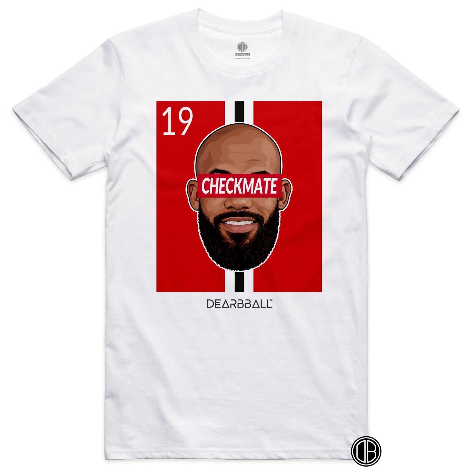 T-shirt DearBBall Football CHECKMATE 19 Manchester United Mbeumo Home - blanc