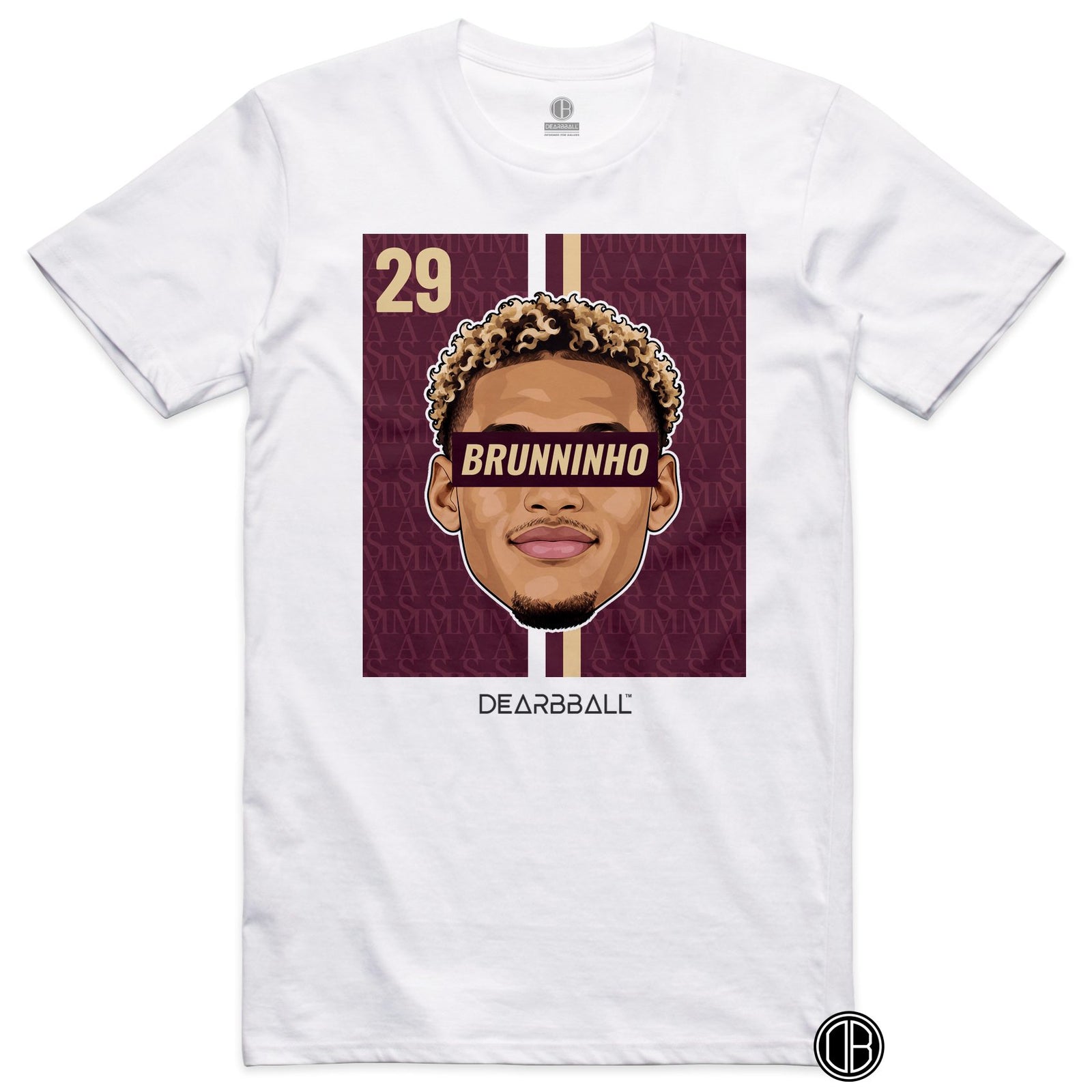 T-shirt DearBBall Football BRUNNINHO 29 AS Monaco Brunner Away - blanc