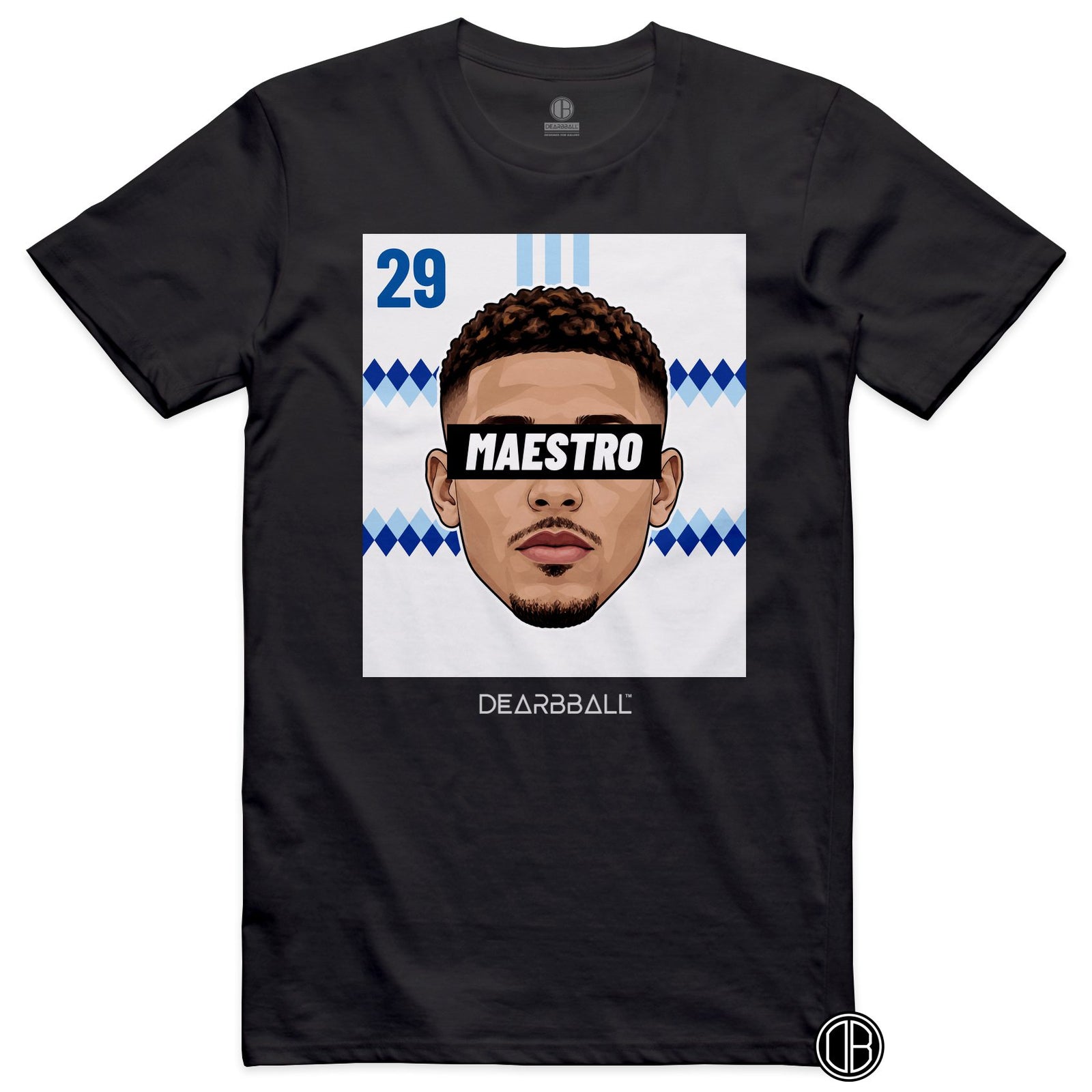 T-shirt DearBBall Football MAESTRO 29 Strasbourg El Mourabet Away - noir