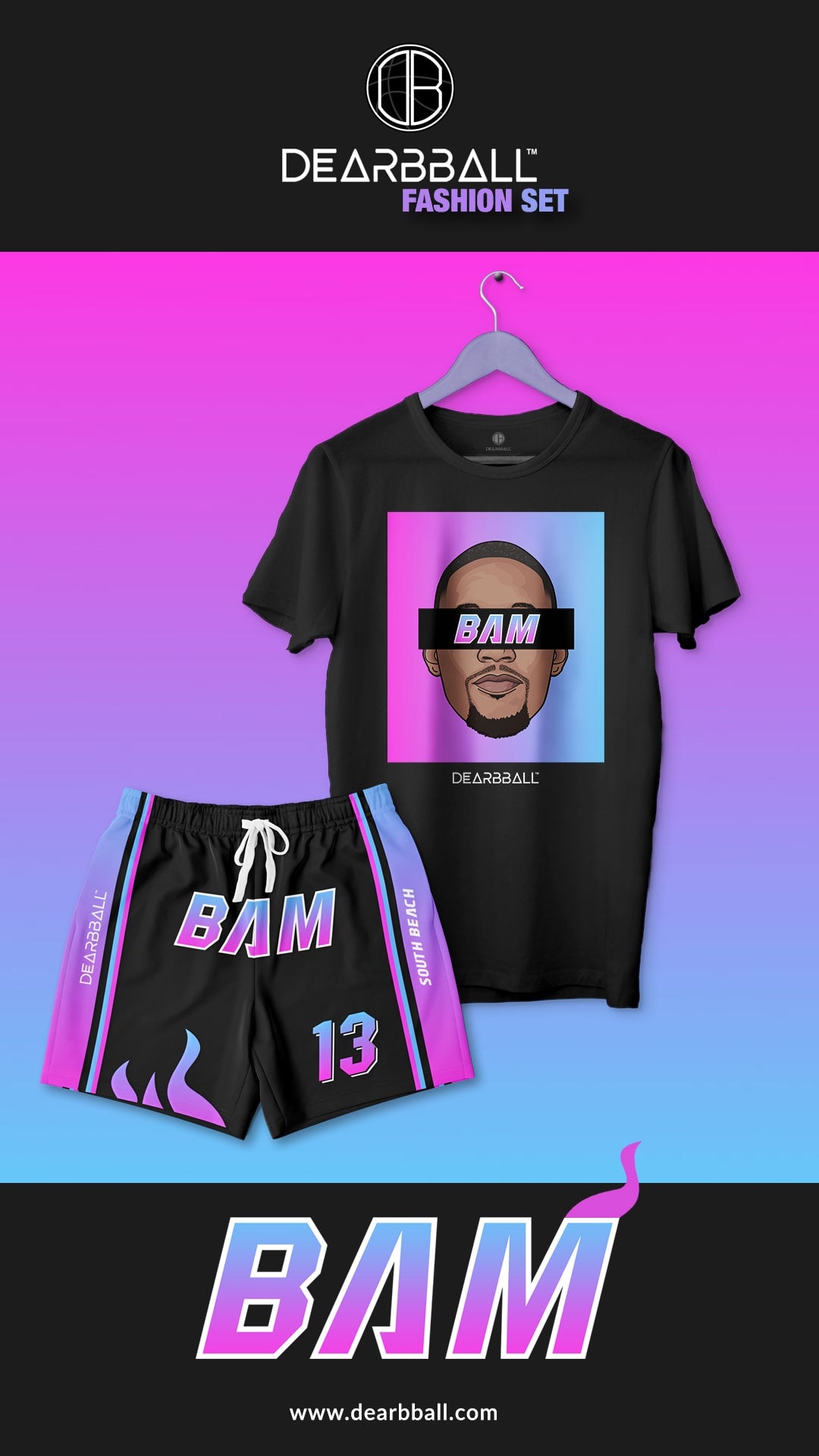DearBBall T-Shirt - BAM Miami Vice City Edition