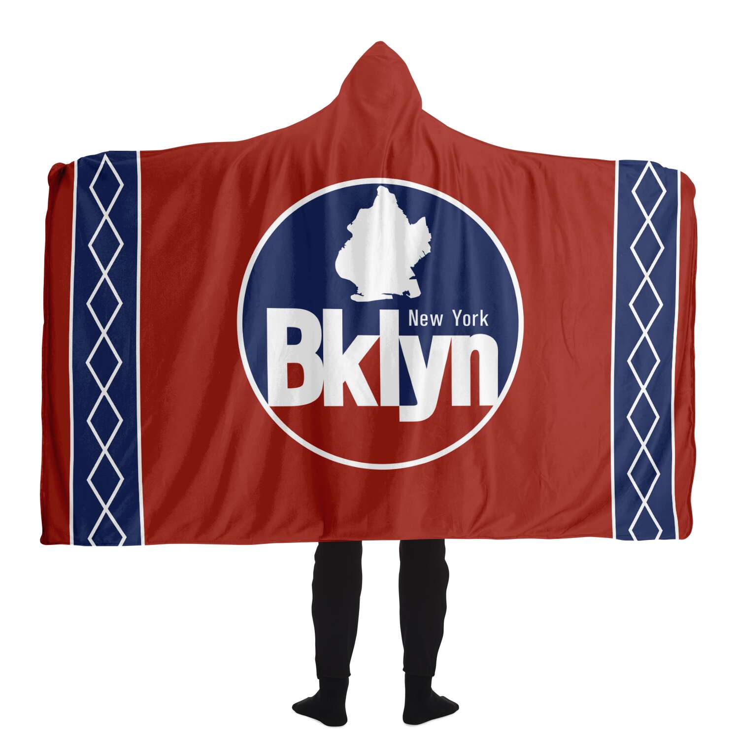 Sweat-shirt com capuz xadrez DearBBall - Cidade Bklyn Vermelho e Azul