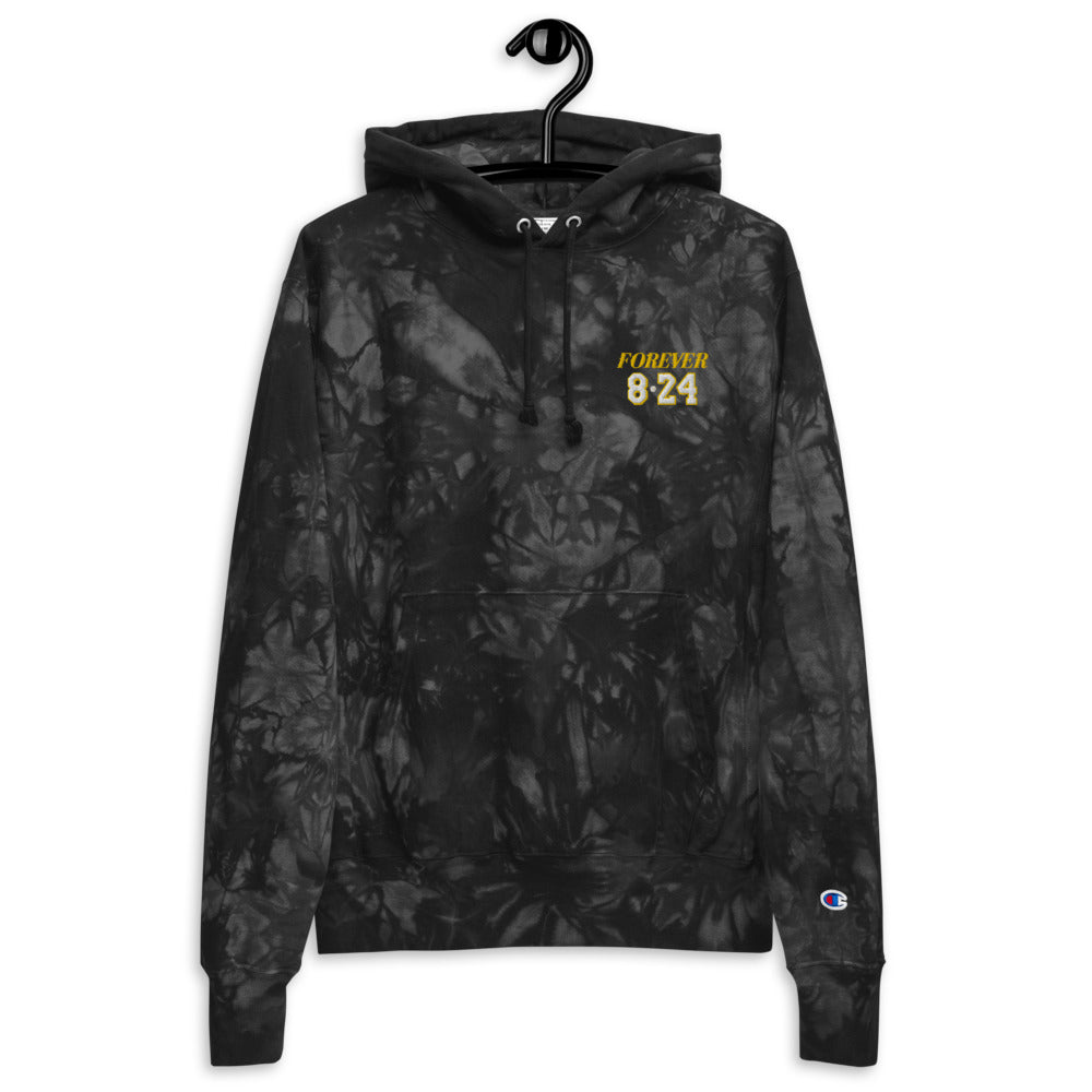 DearBBall × Champion Felpa con Cappuccio Tie-Dye Ricamata - FOREVER 8.24