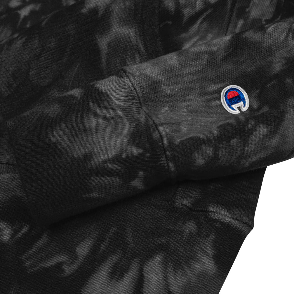 Sudadera con capucha tie-dye bordada DearBBall × Champion - Logo 24