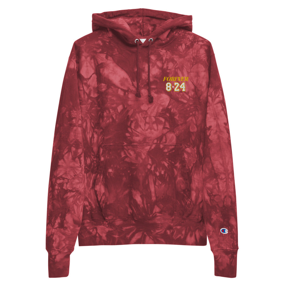 DearBBall × Champion Felpa con Cappuccio Tie-Dye Ricamata - FOREVER 8.24