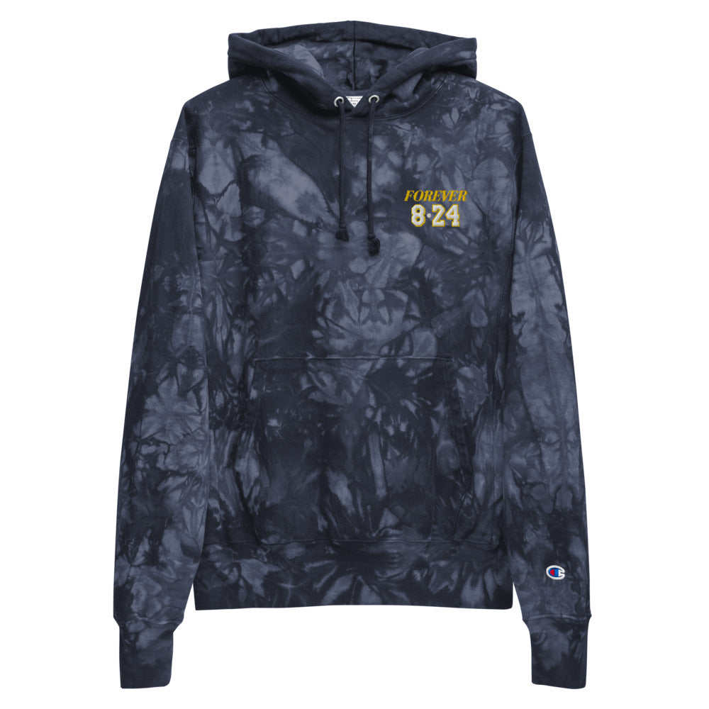 DearBBall × Champion Felpa con Cappuccio Tie-Dye Ricamata - FOREVER 8.24