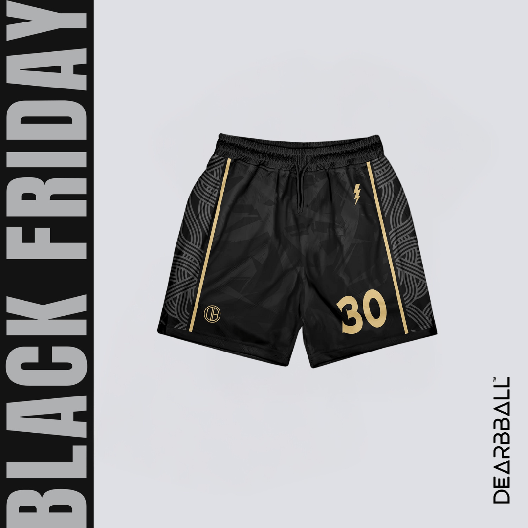 DearBBall Fashion Short - SPLASH Black &amp; Gold Luxury Edition