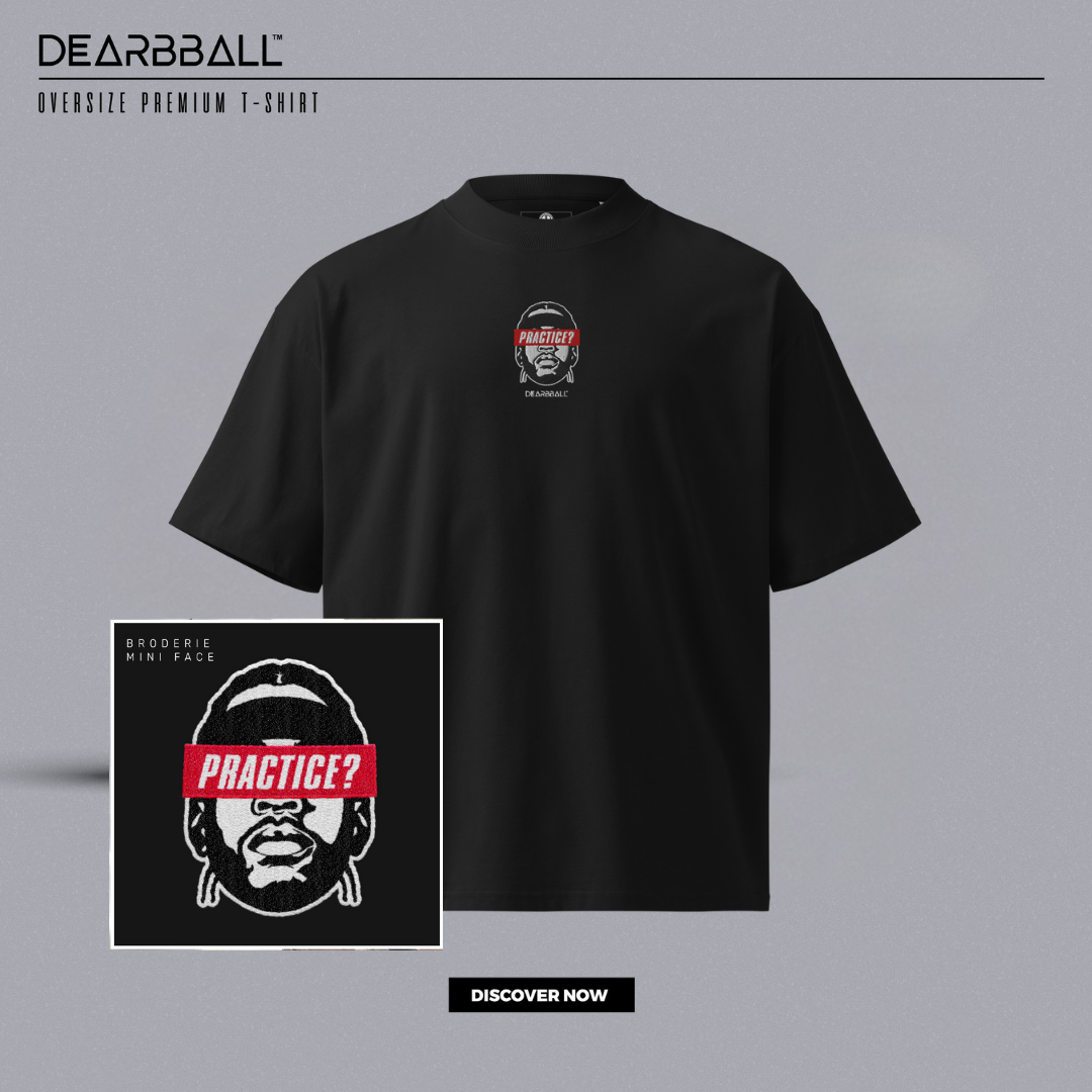 🔒 DearBBall Oversized Premium T-skjorte - Practice? BRODERI Edition